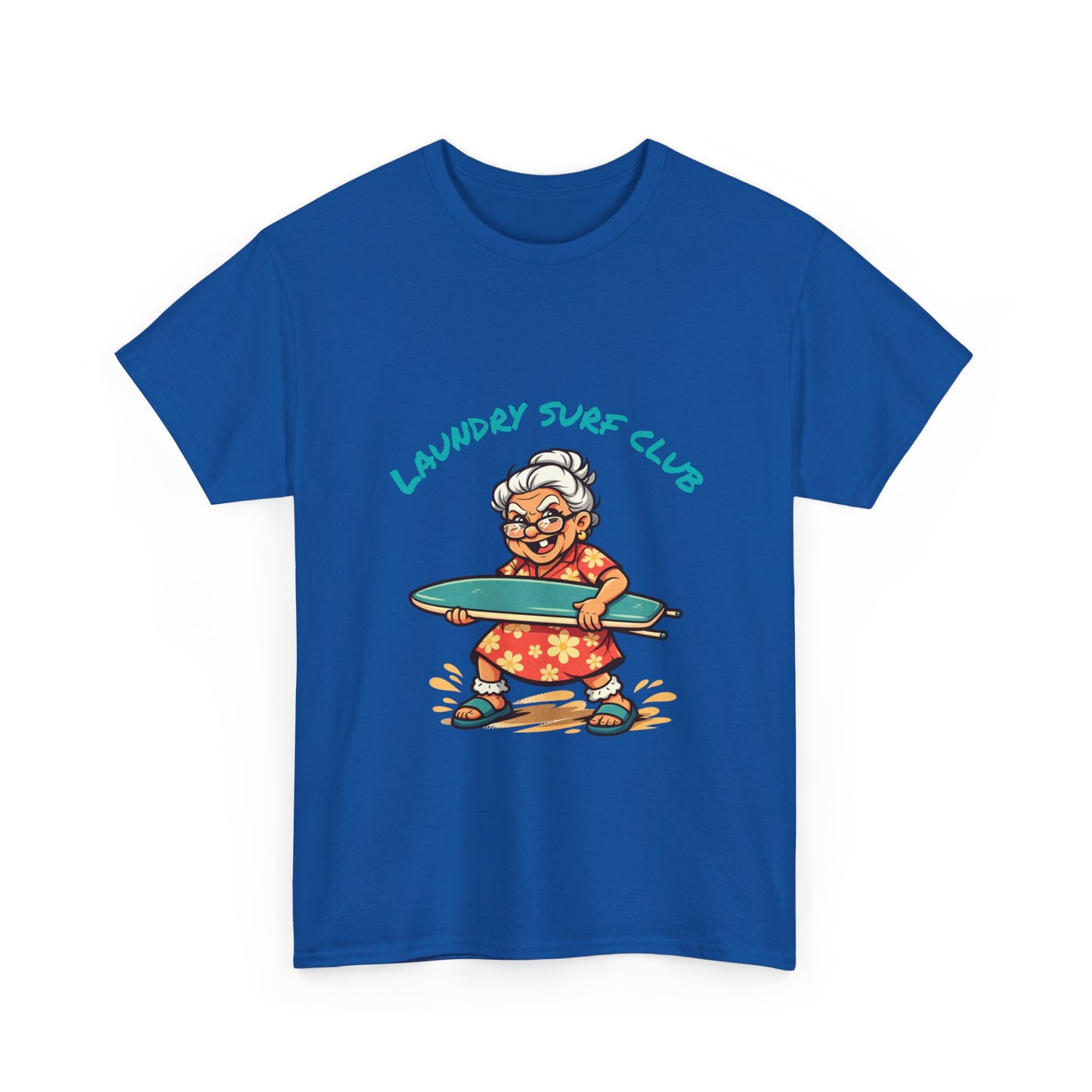 Laundry Surf Club T‑Shirt — Retro Grandma Surfing Graphic Tee