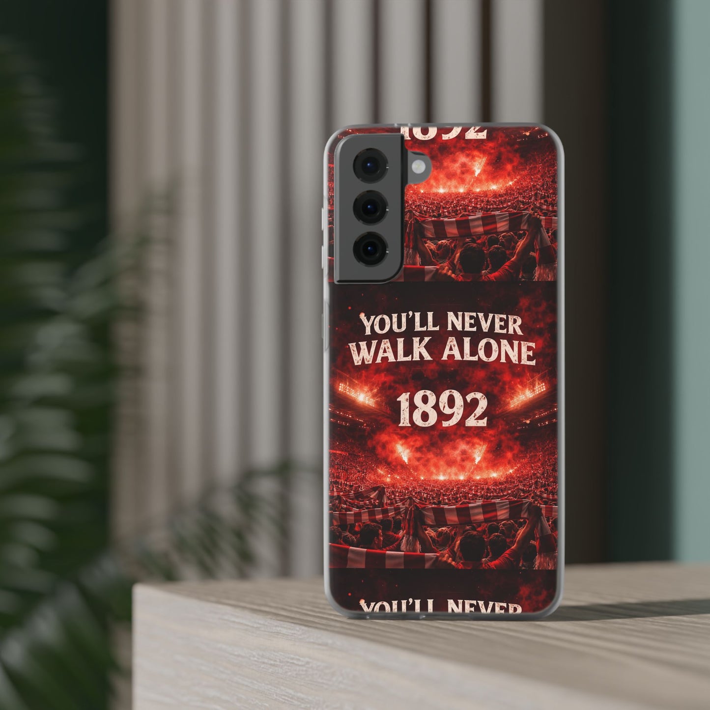 Funda flexible para teléfono «You'll Never Walk Alone 1892» para aficionados al fútbol