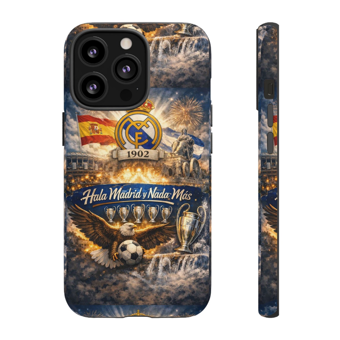 Funda para teléfono Real Madrid – Funda protectora de fútbol "Hala Madrid y Nada Más"