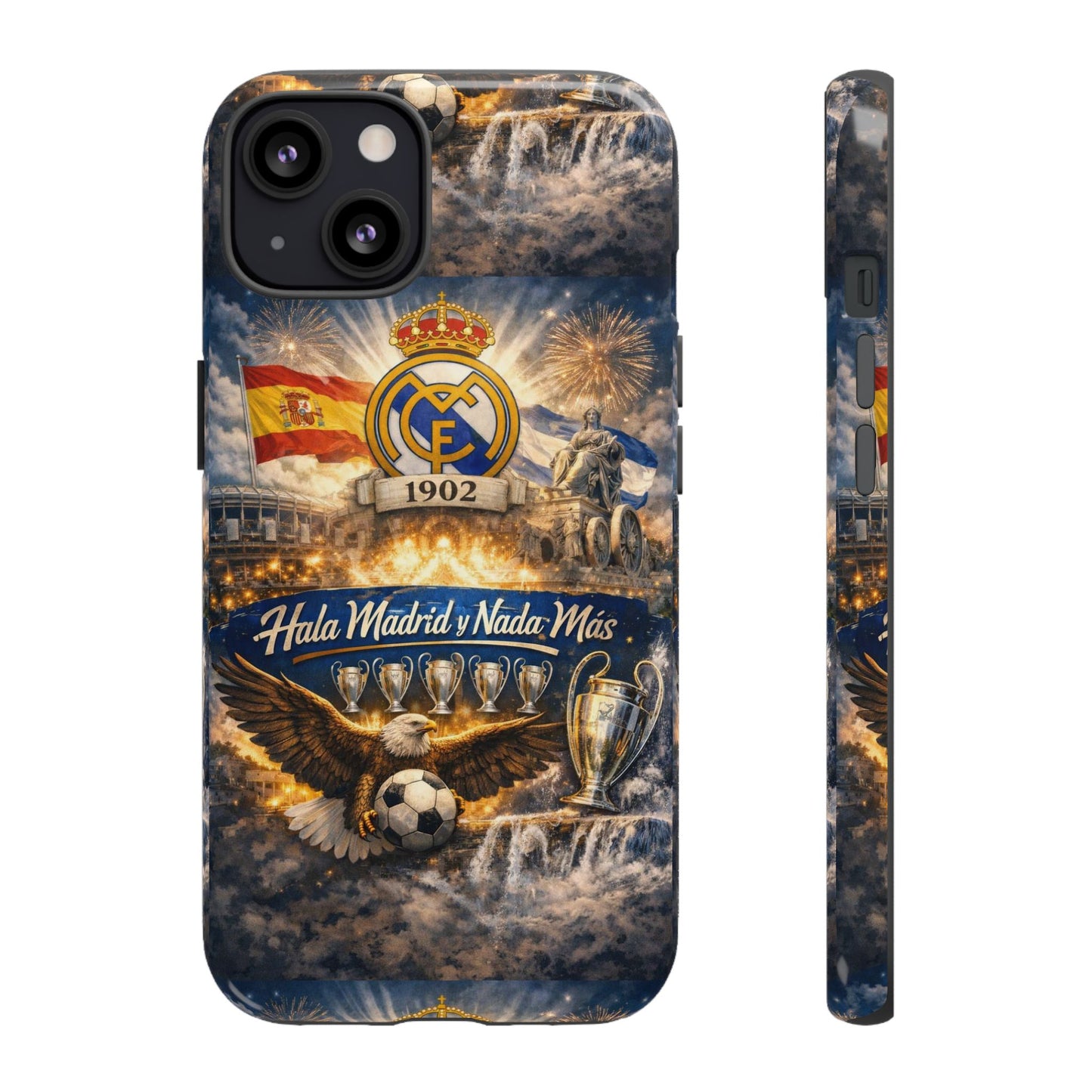 Funda para teléfono Real Madrid – Funda protectora de fútbol "Hala Madrid y Nada Más"
