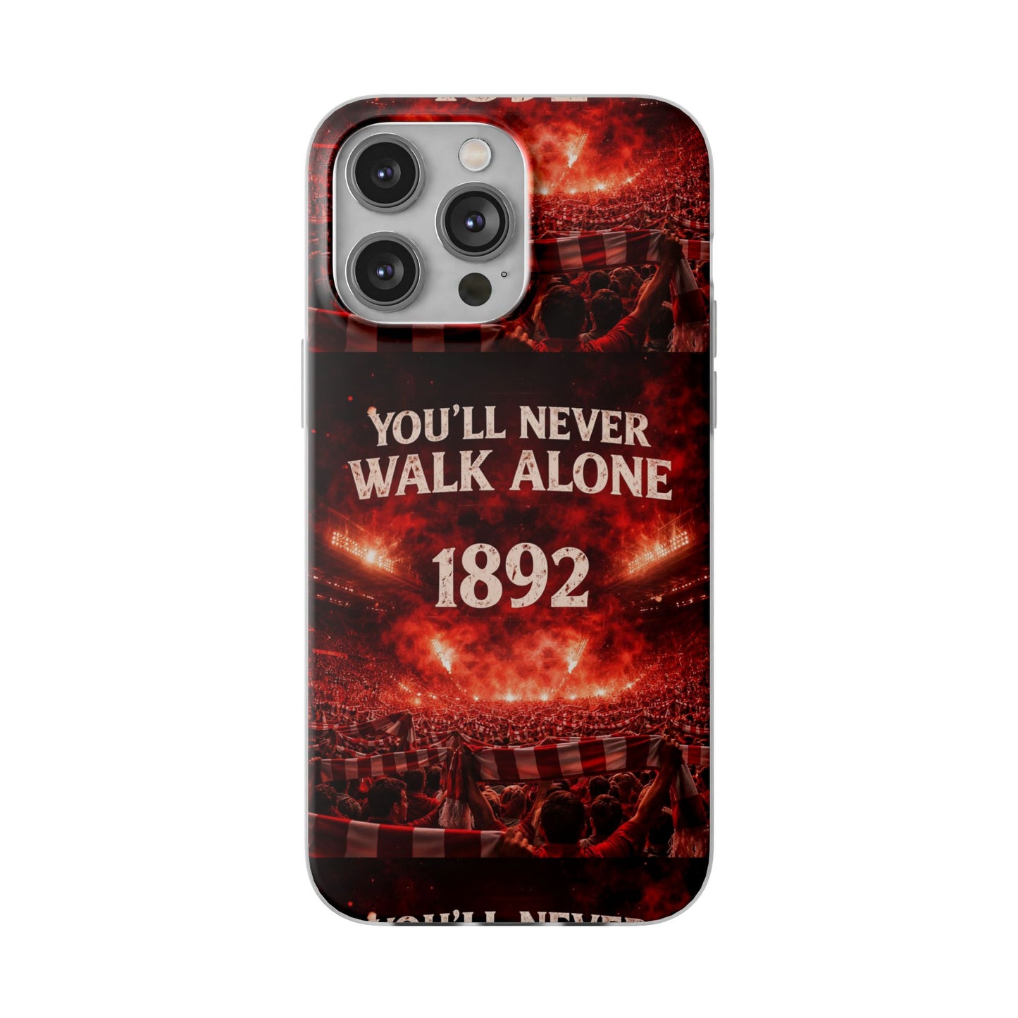 Funda flexible para teléfono «You'll Never Walk Alone 1892» para aficionados al fútbol