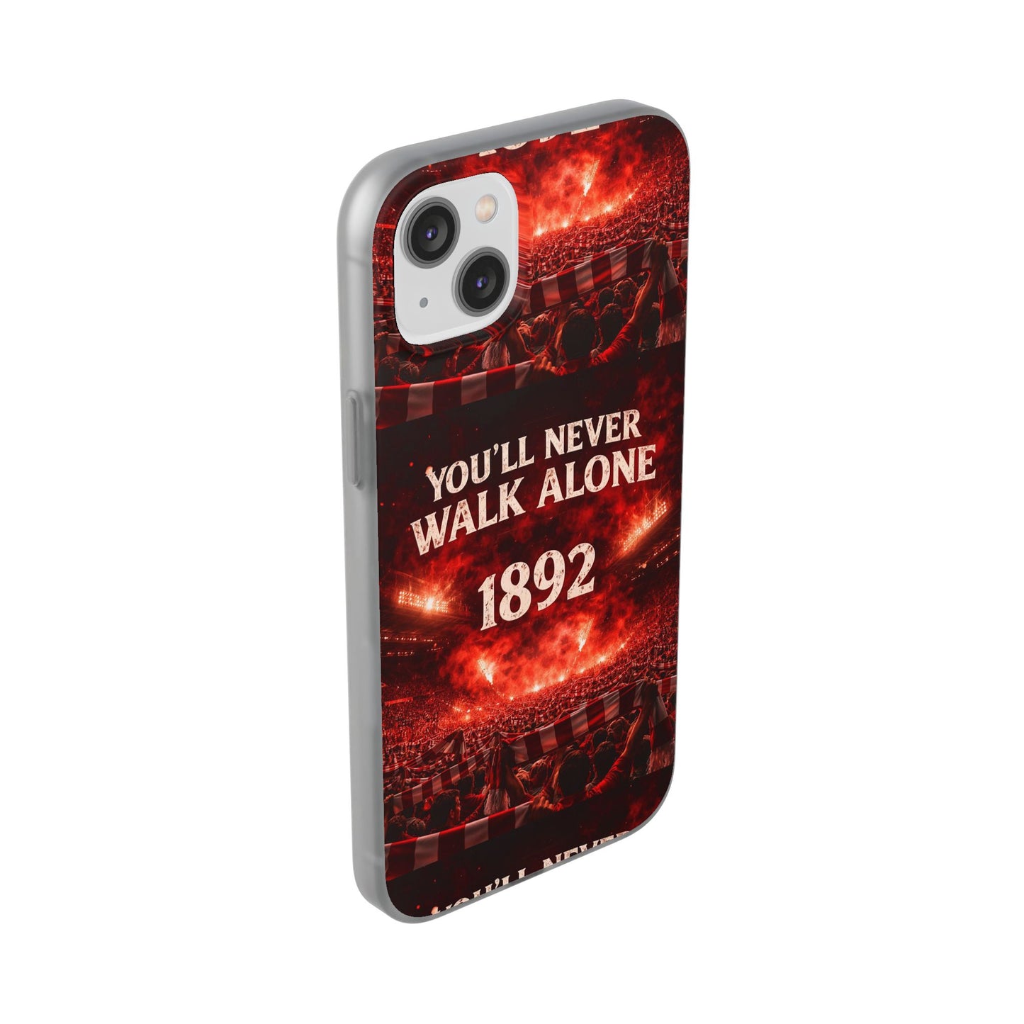Funda flexible para teléfono «You'll Never Walk Alone 1892» para aficionados al fútbol