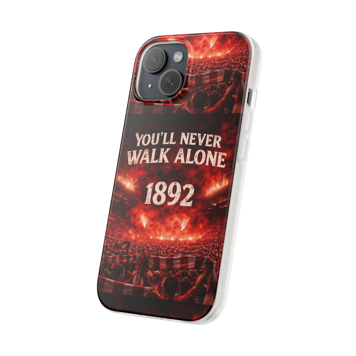 Funda flexible para teléfono «You'll Never Walk Alone 1892» para aficionados al fútbol