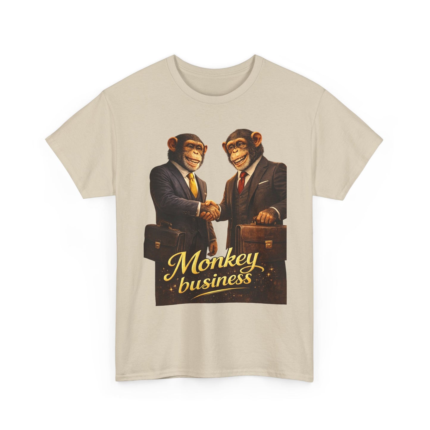 Camiseta Monkey Business: Camiseta gráfica retro de chimpancés con traje