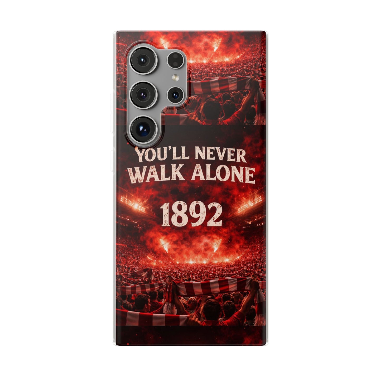 Funda flexible para teléfono «You'll Never Walk Alone 1892» para aficionados al fútbol
