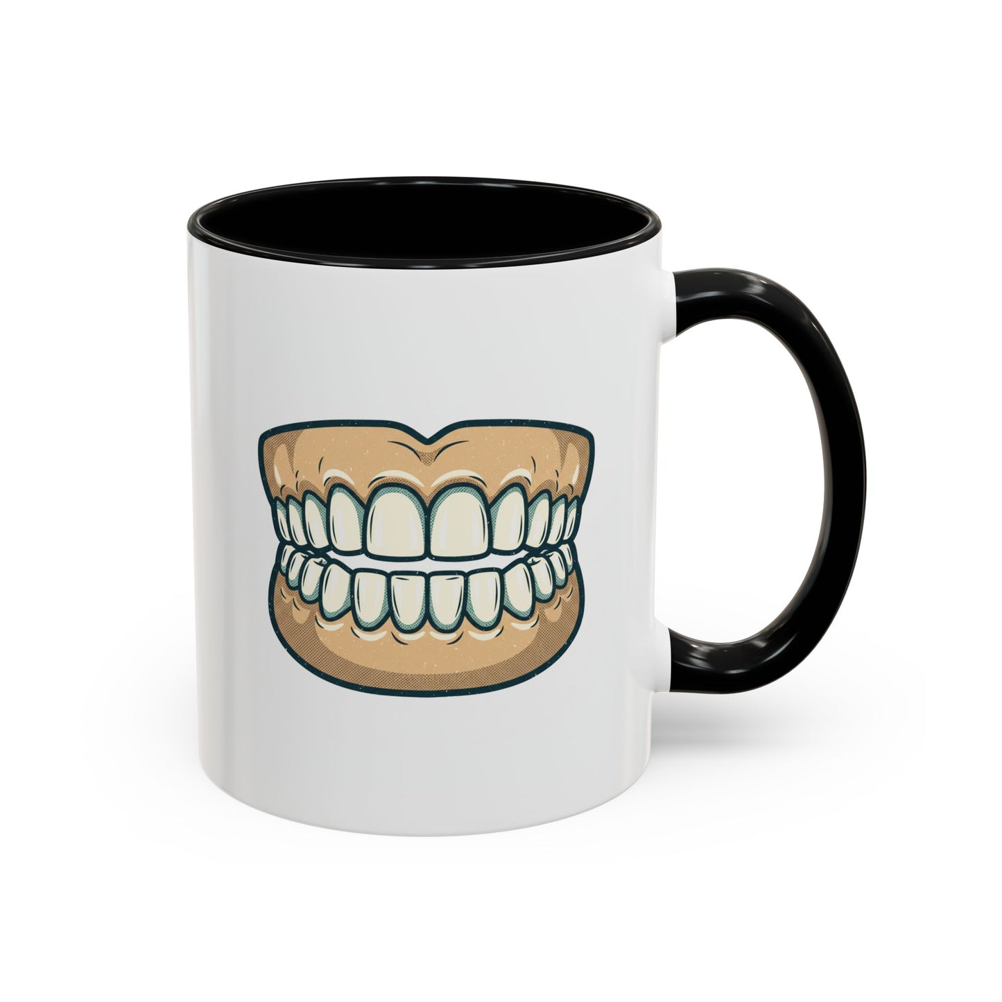 Taza de café "Dentaduras que rechinan" — Divertida taza con ilustración dental