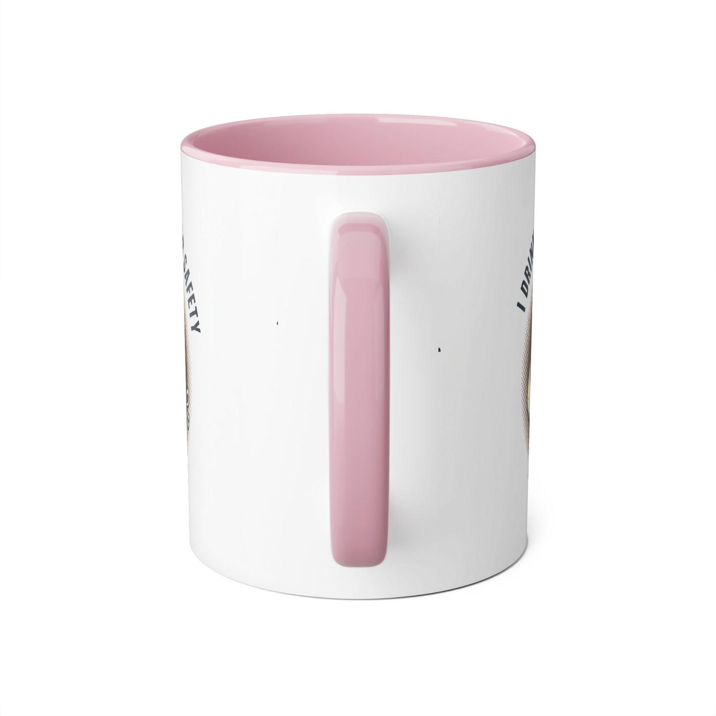 Taza de cerámica — "Tomo café por tu seguridad" Taza de café monstruo