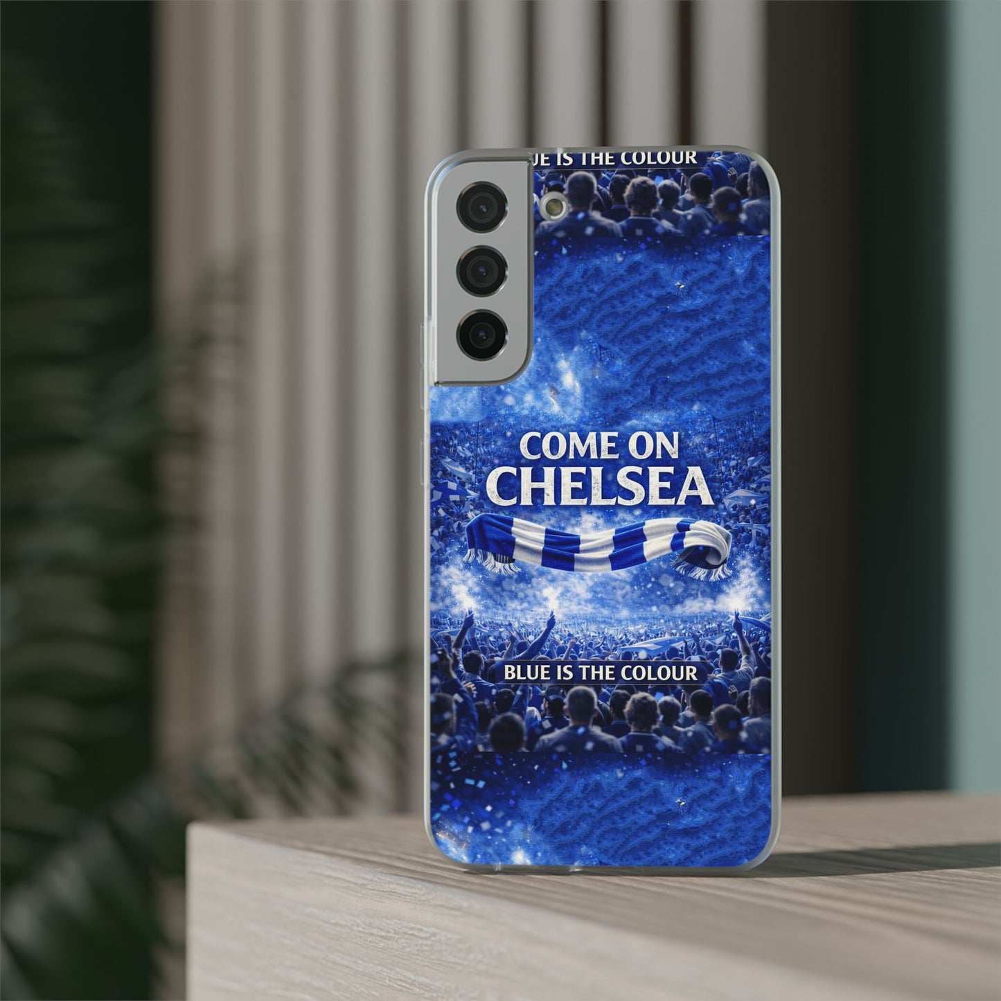 Chelsea Football Phone Case — “Come On Chelsea” Blue Fan Flexi Case