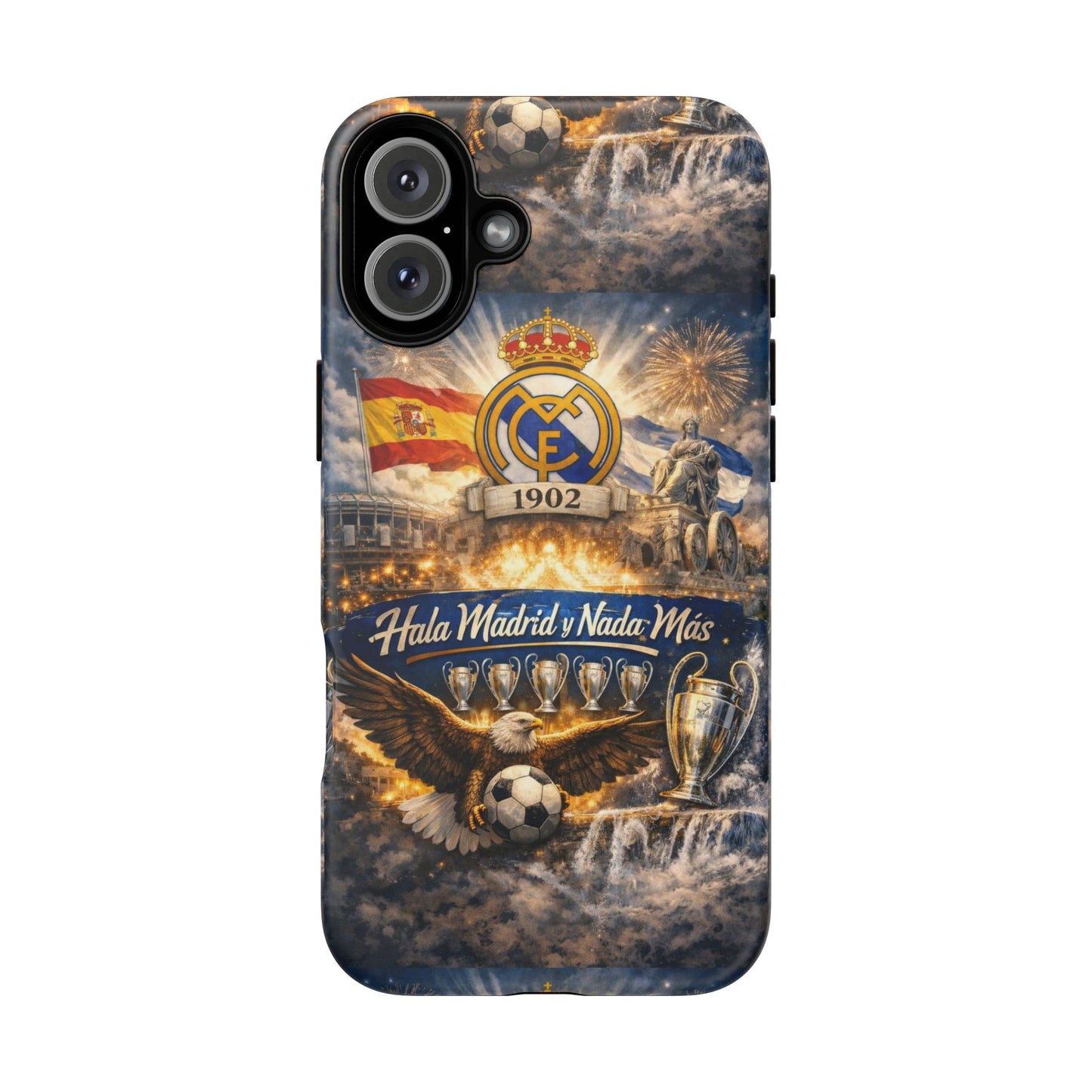 Funda para teléfono Real Madrid – Funda protectora de fútbol "Hala Madrid y Nada Más"