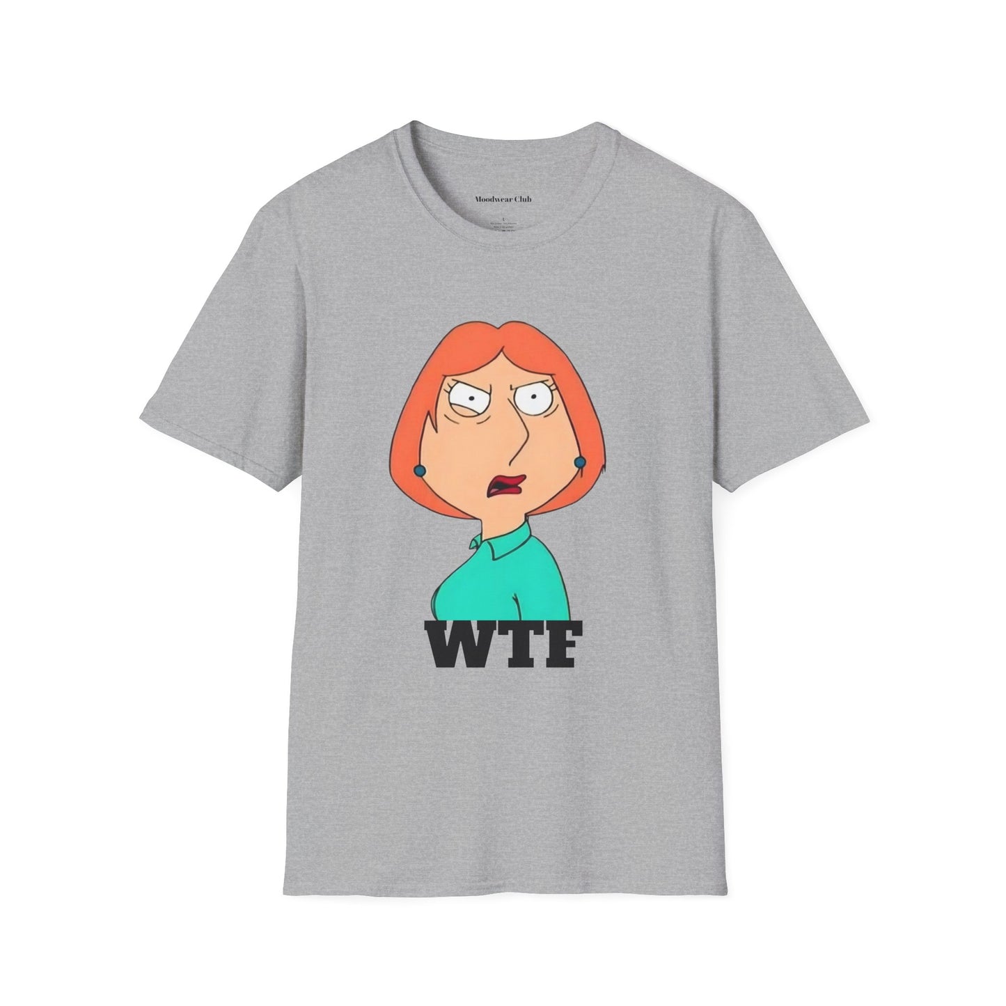 WTF Cartoon Mom Graphic T-Shirt