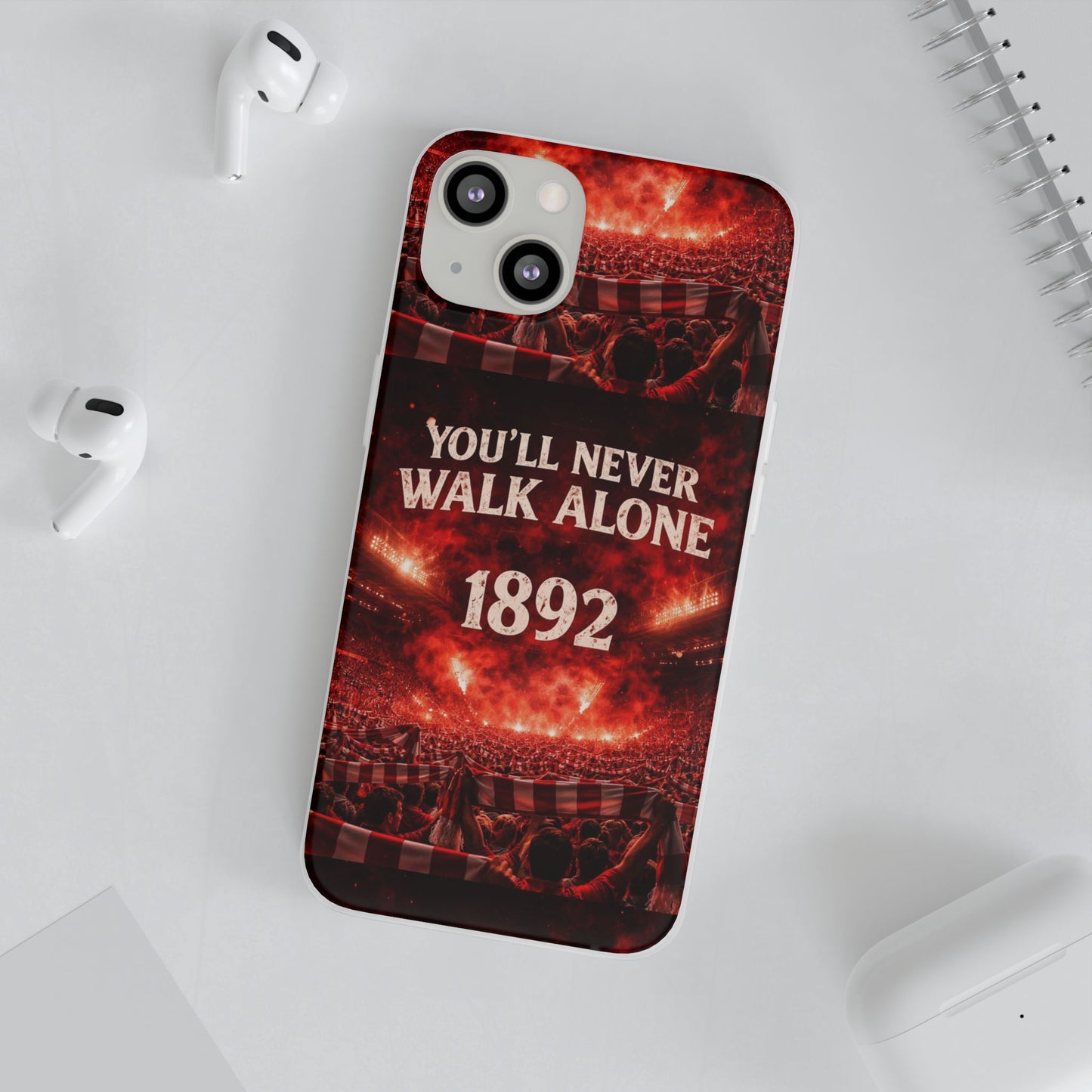 Funda flexible para teléfono «You'll Never Walk Alone 1892» para aficionados al fútbol