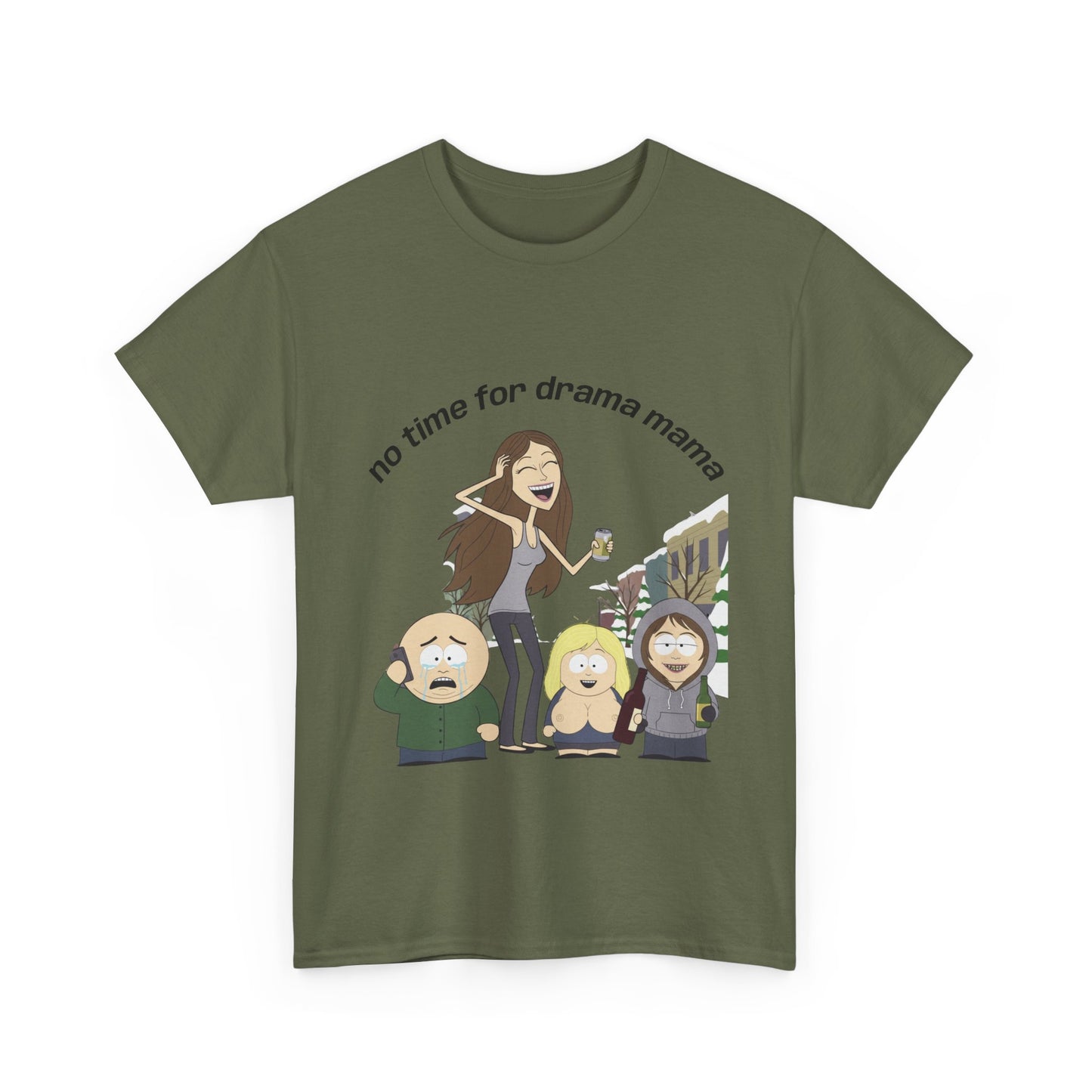 Camiseta con retrato familiar al estilo de South Park