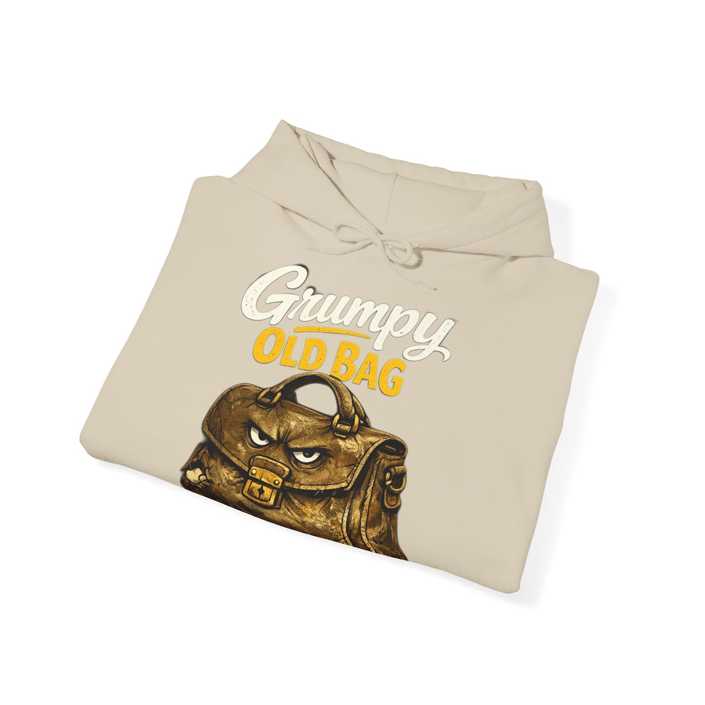 Bolso de cuero vintage con capucha y estampado "Old Bag": un divertido regalo de viaje retro