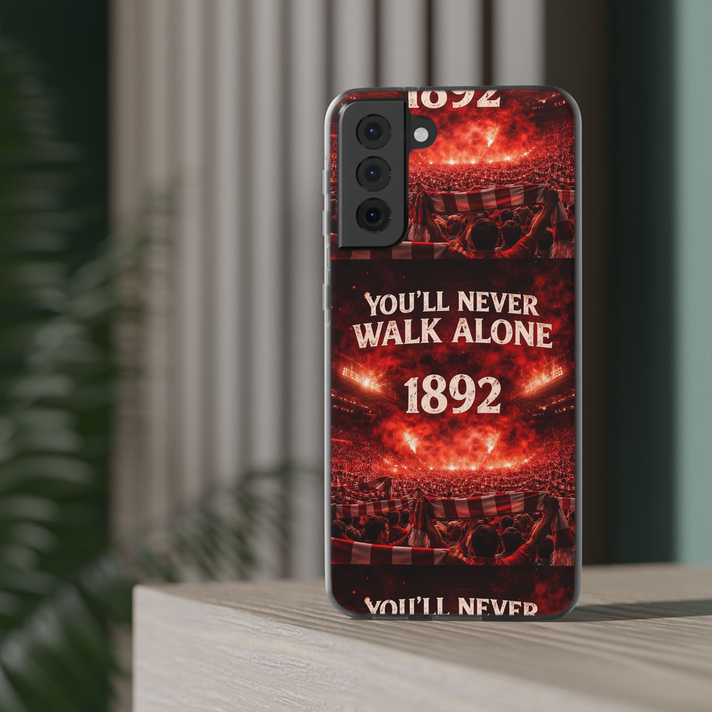 Funda flexible para teléfono «You'll Never Walk Alone 1892» para aficionados al fútbol