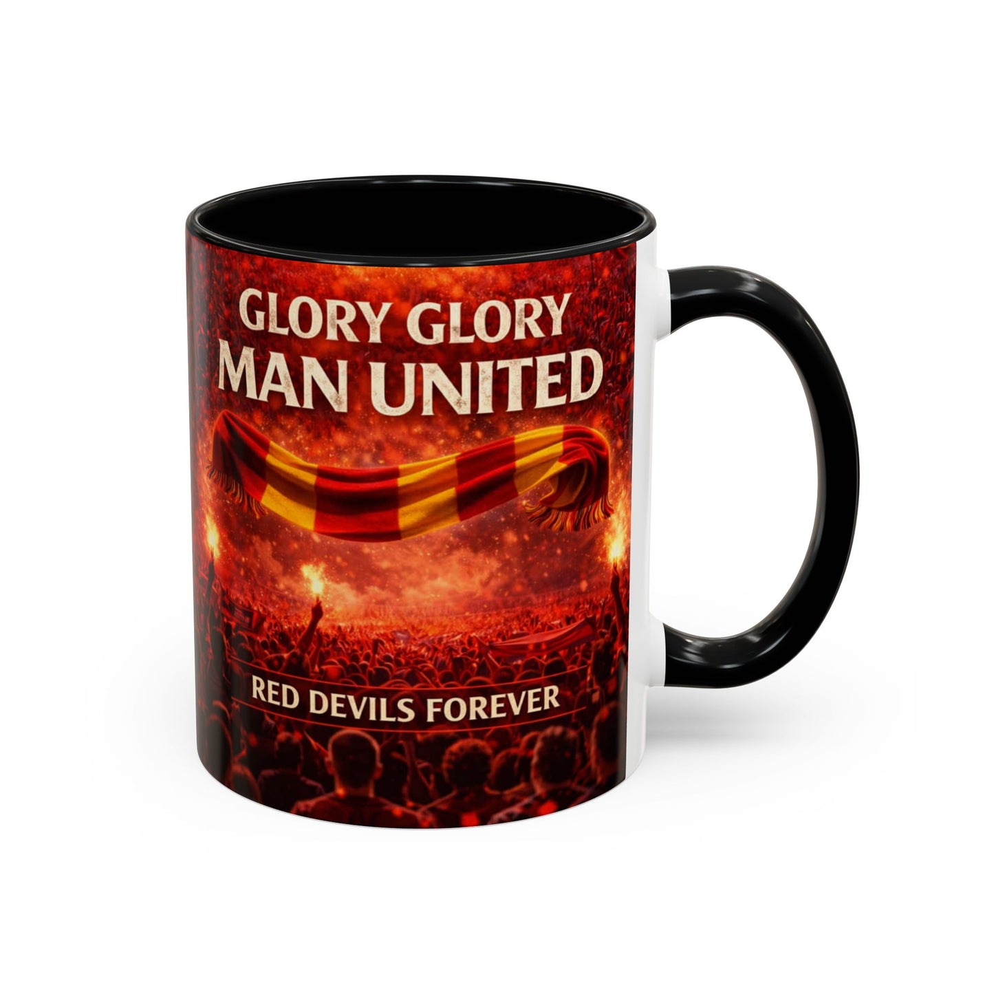 Man United Coffee Mug – "Glory Glory" Red Devils Accent Mug