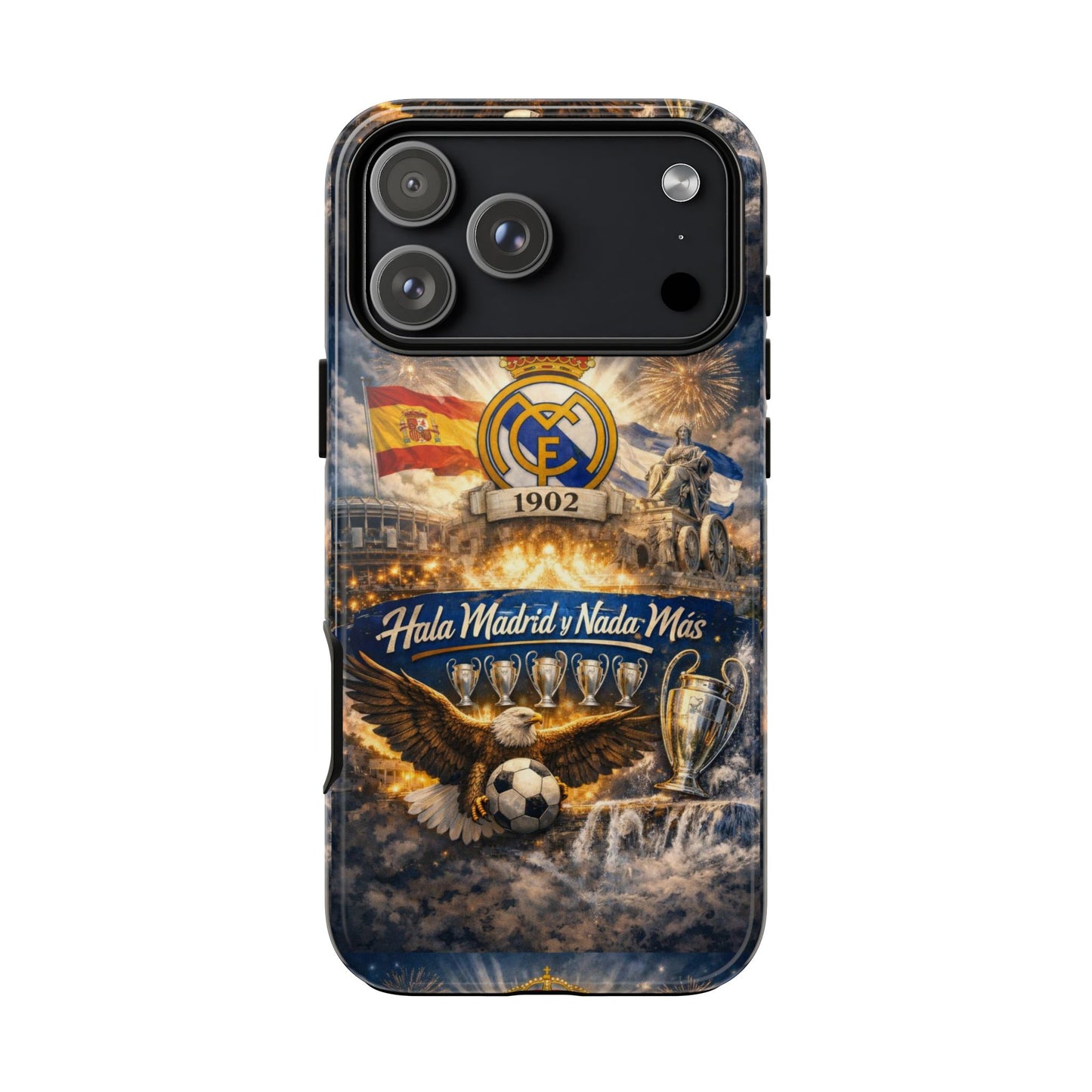 Funda para teléfono Real Madrid – Funda protectora de fútbol "Hala Madrid y Nada Más"