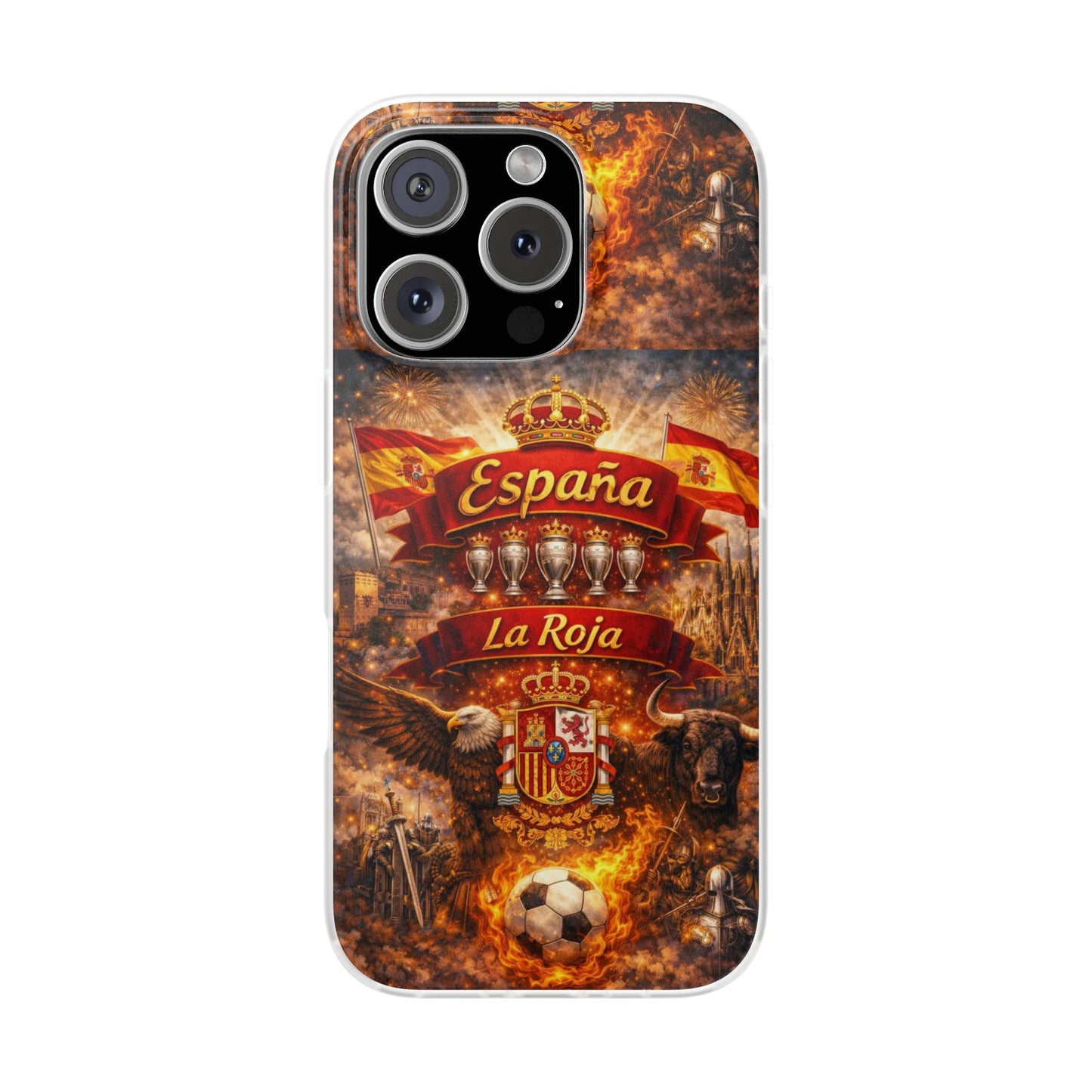 Spain La Roja Soccer Phone Case — España Football Flexi Case