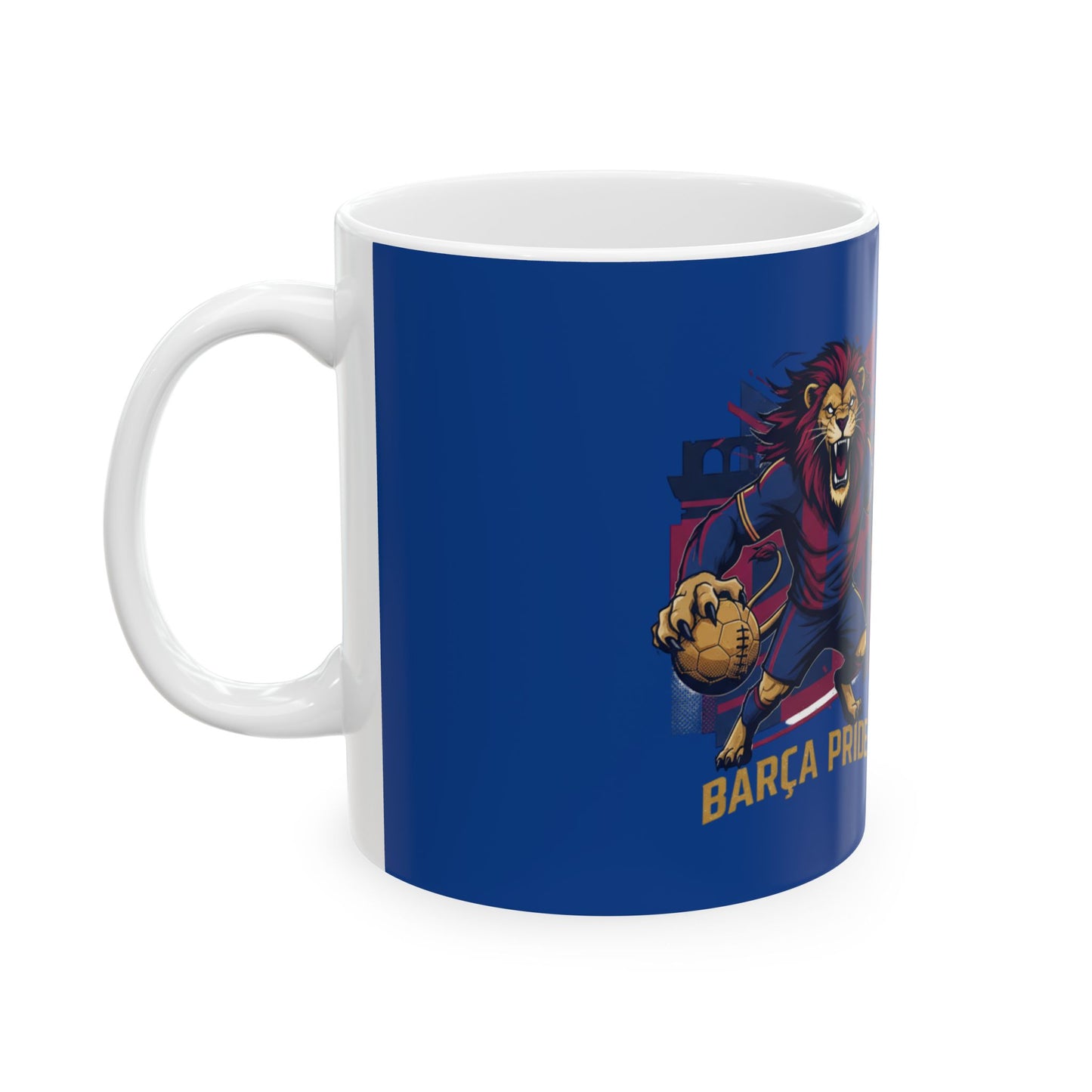 Taza de cerámica — Taza de café con el león del fútbol «Barça Pride» (325 ml/440 ml)