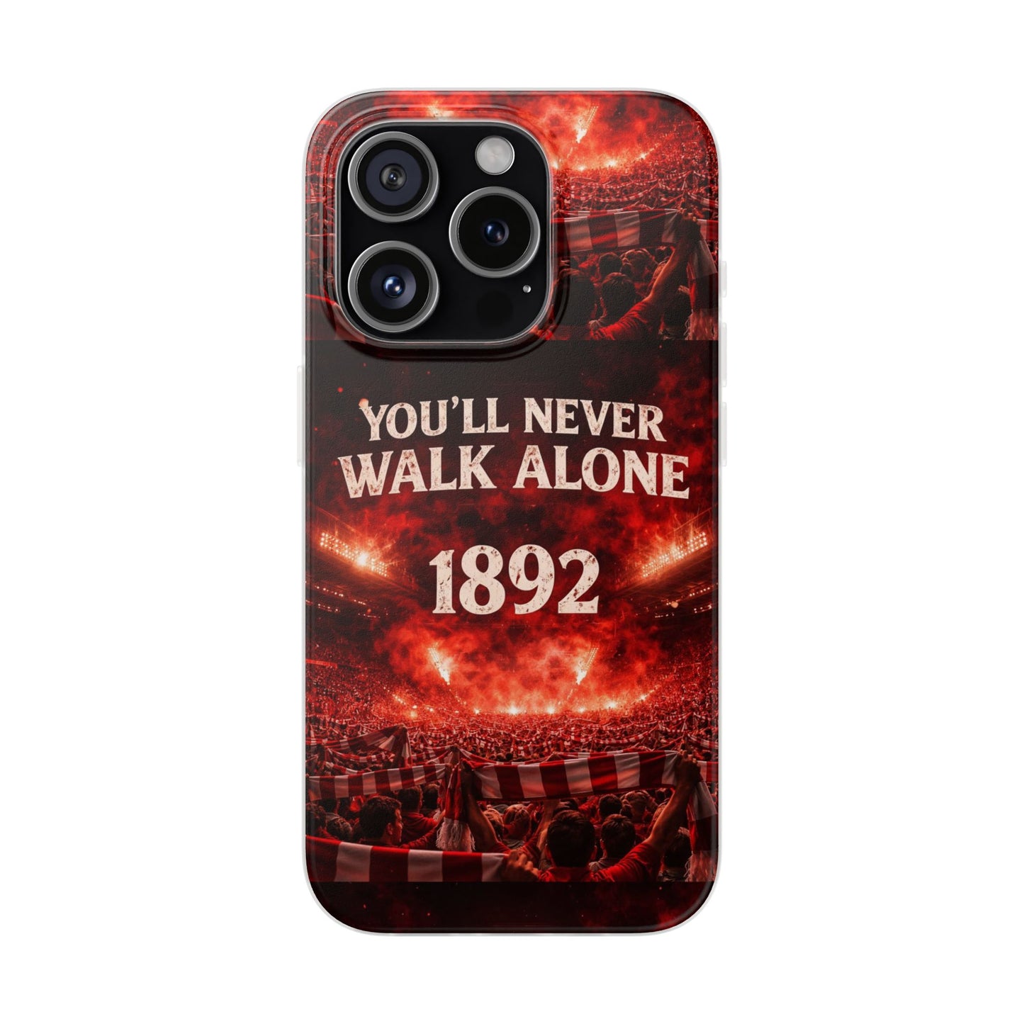 Funda flexible para teléfono «You'll Never Walk Alone 1892» para aficionados al fútbol