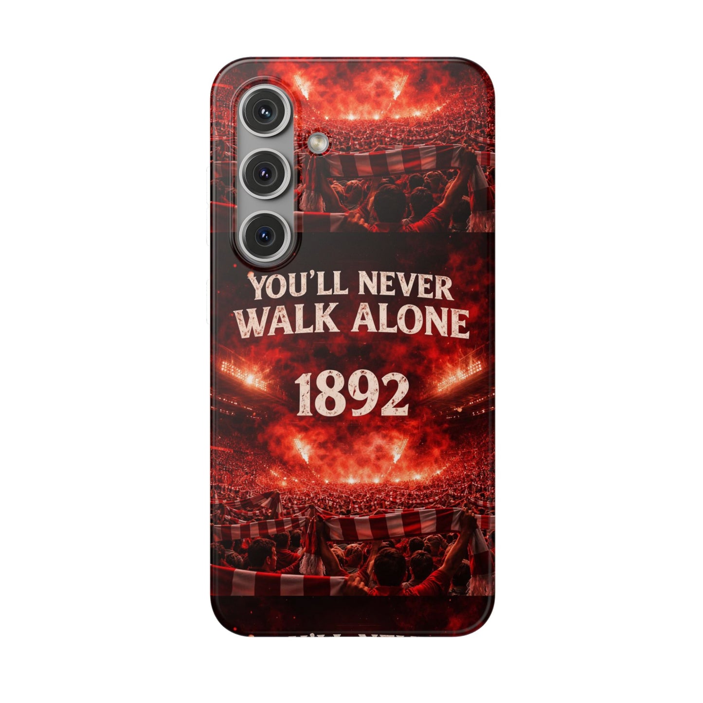 Funda flexible para teléfono «You'll Never Walk Alone 1892» para aficionados al fútbol