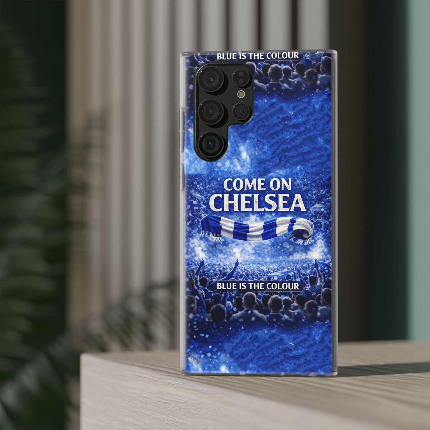 Chelsea Football Phone Case — “Come On Chelsea” Blue Fan Flexi Case