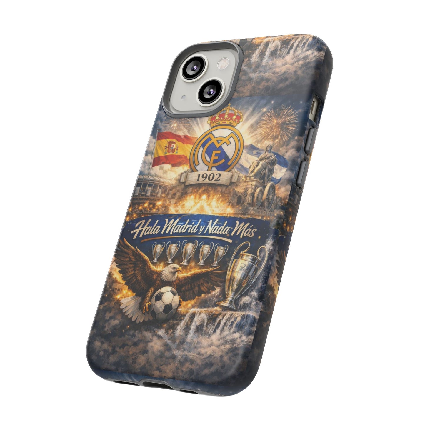 Funda para teléfono Real Madrid – Funda protectora de fútbol "Hala Madrid y Nada Más"