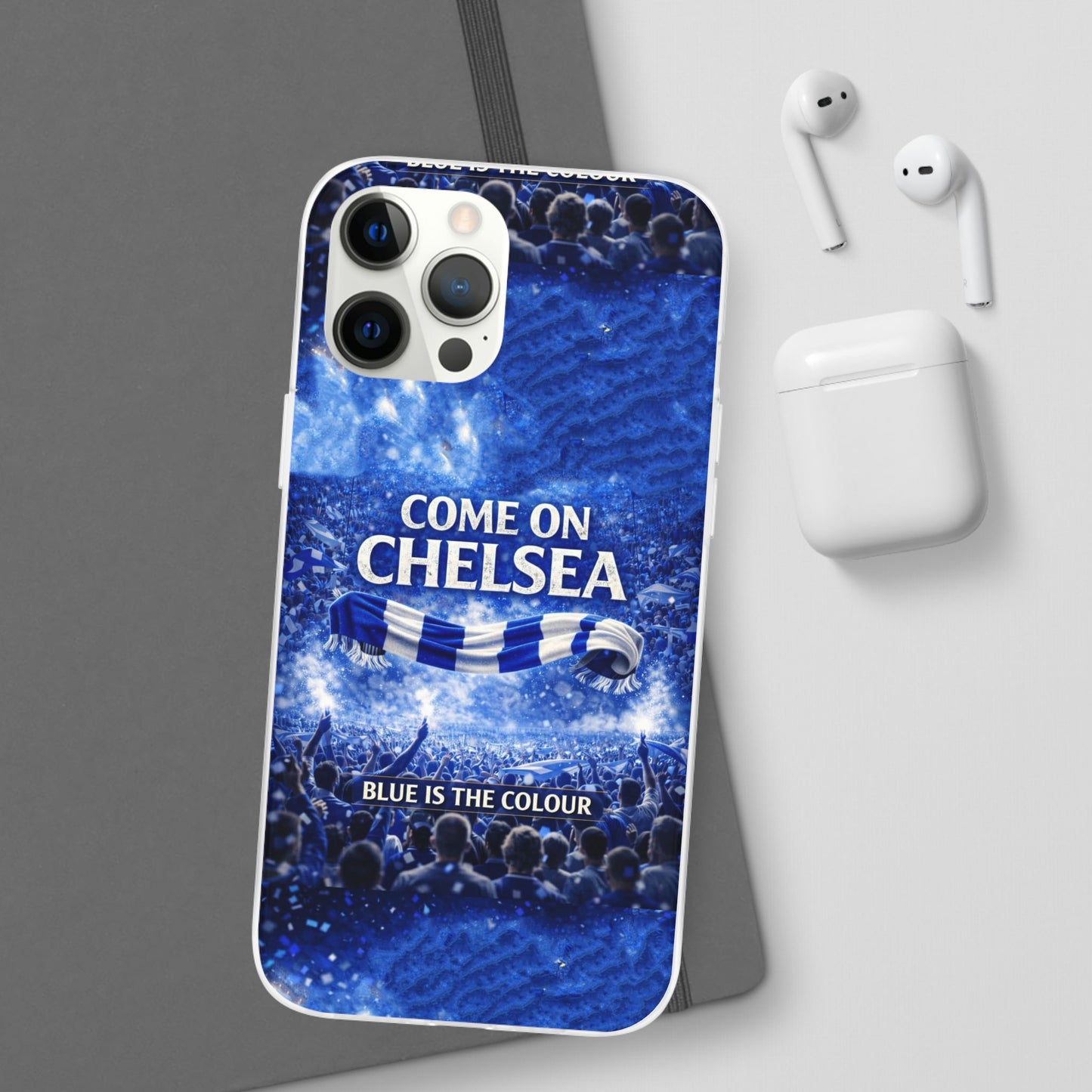 Chelsea Football Phone Case — “Come On Chelsea” Blue Fan Flexi Case