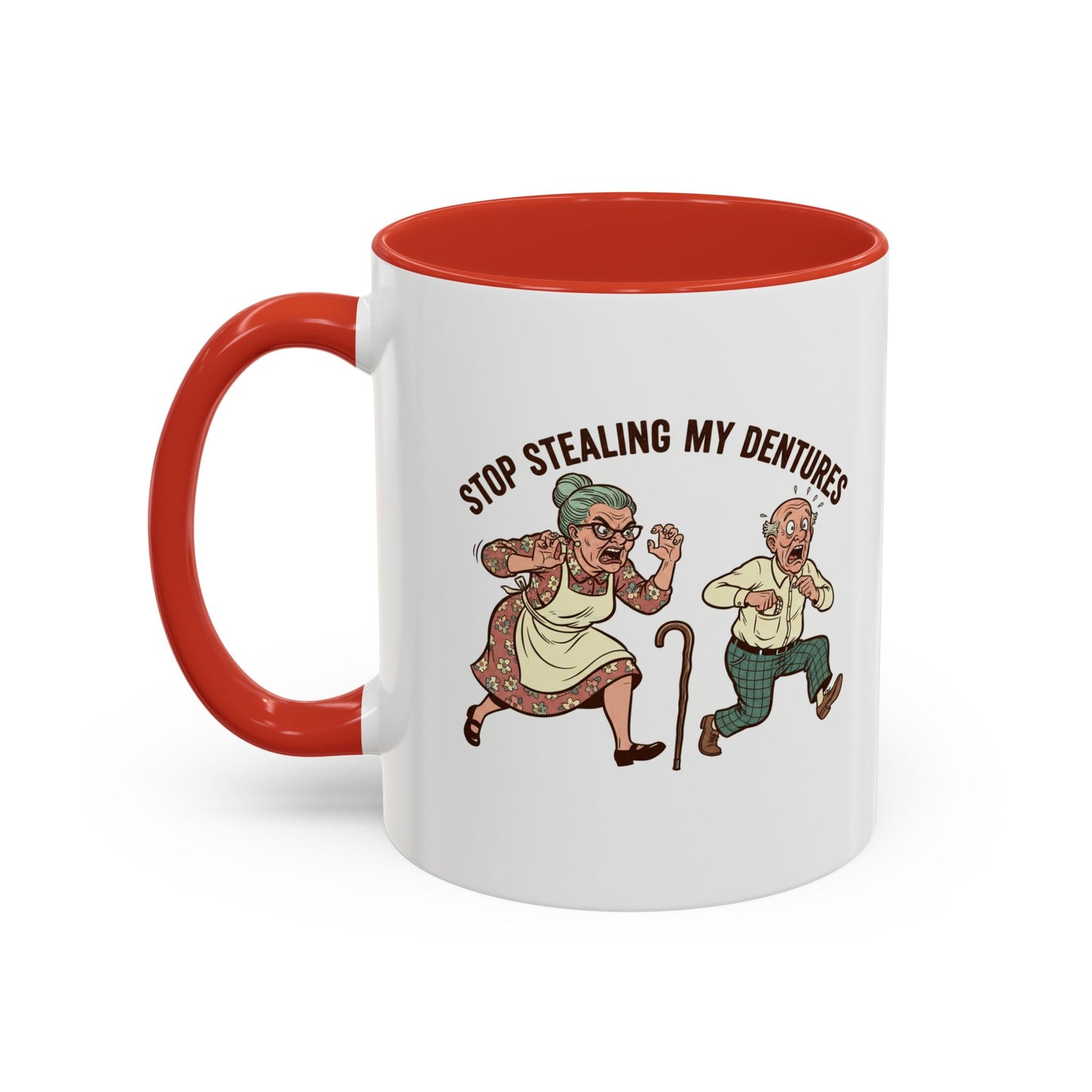 Taza de café "Dentaduras que rechinan" — Divertida taza con ilustración dental