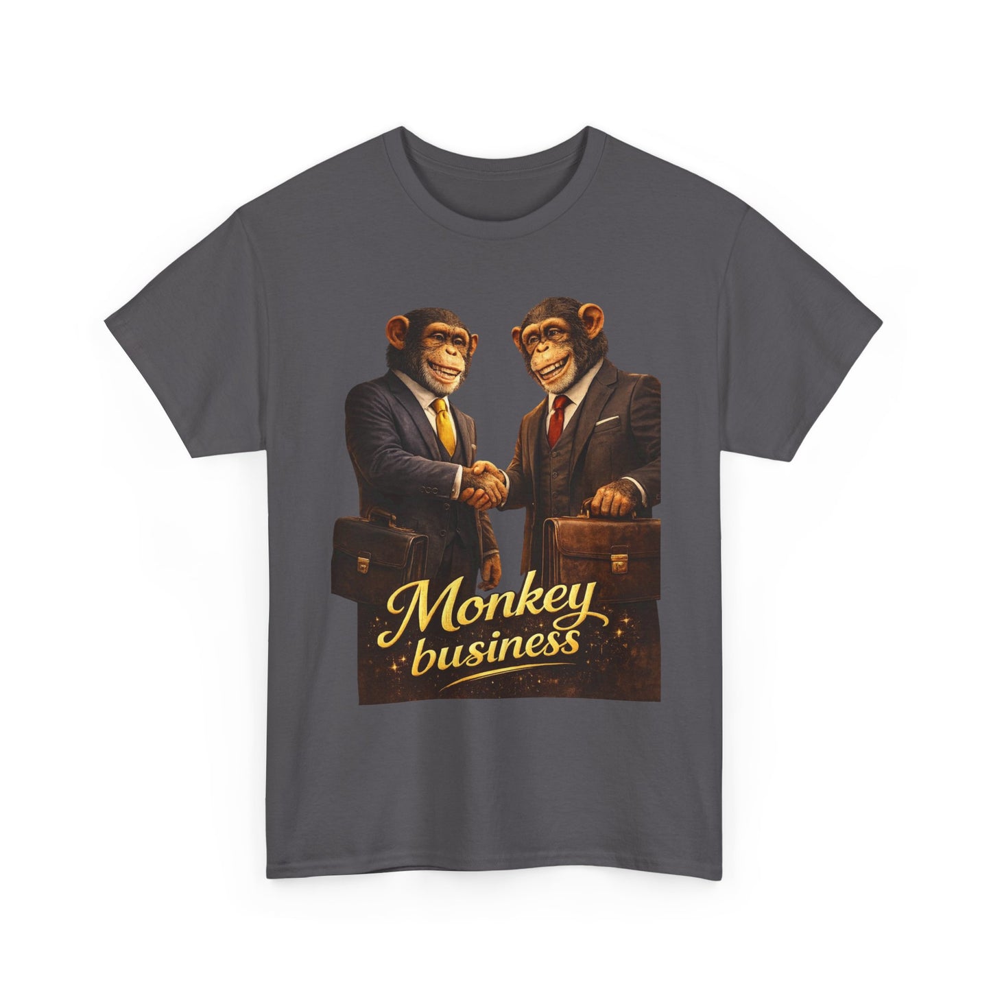 Camiseta Monkey Business: Camiseta gráfica retro de chimpancés con traje