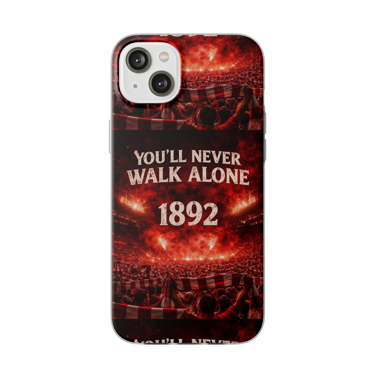 Funda flexible para teléfono «You'll Never Walk Alone 1892» para aficionados al fútbol