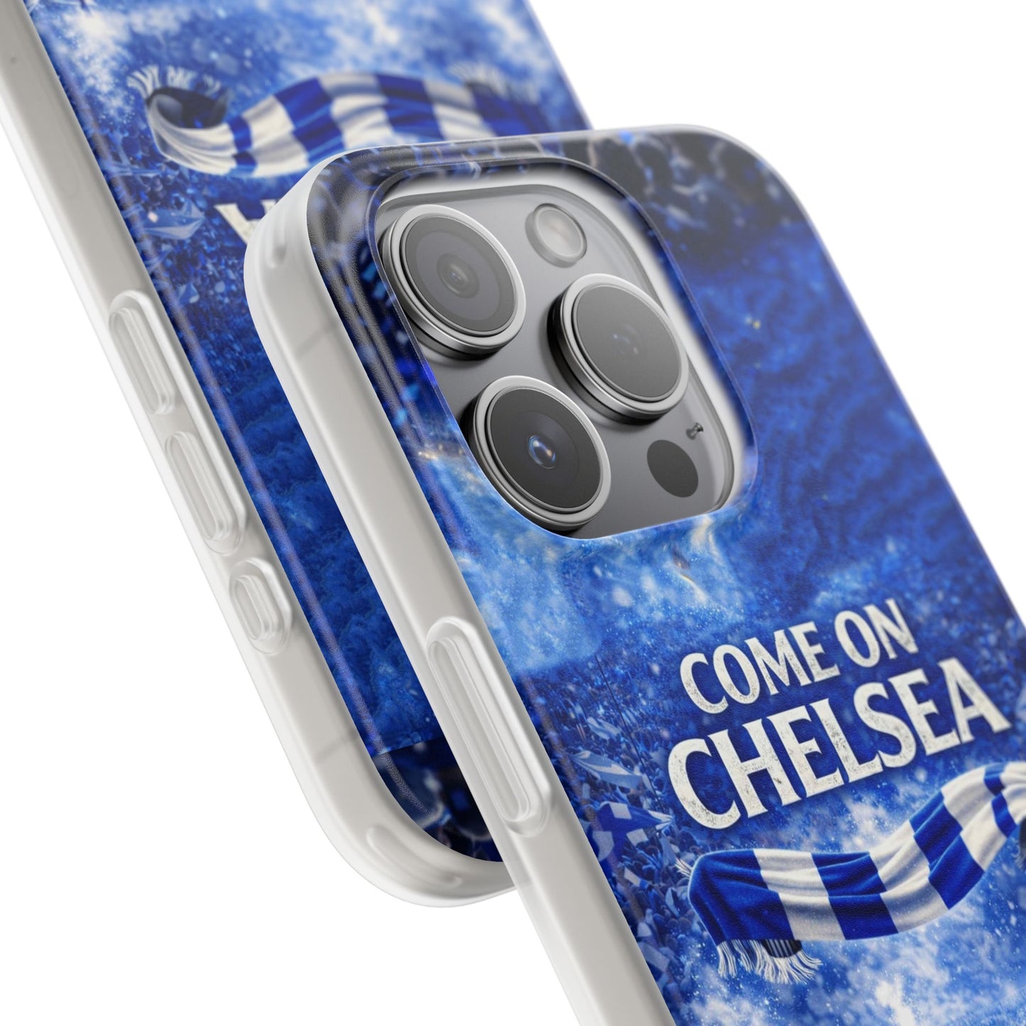 Chelsea Football Phone Case — “Come On Chelsea” Blue Fan Flexi Case