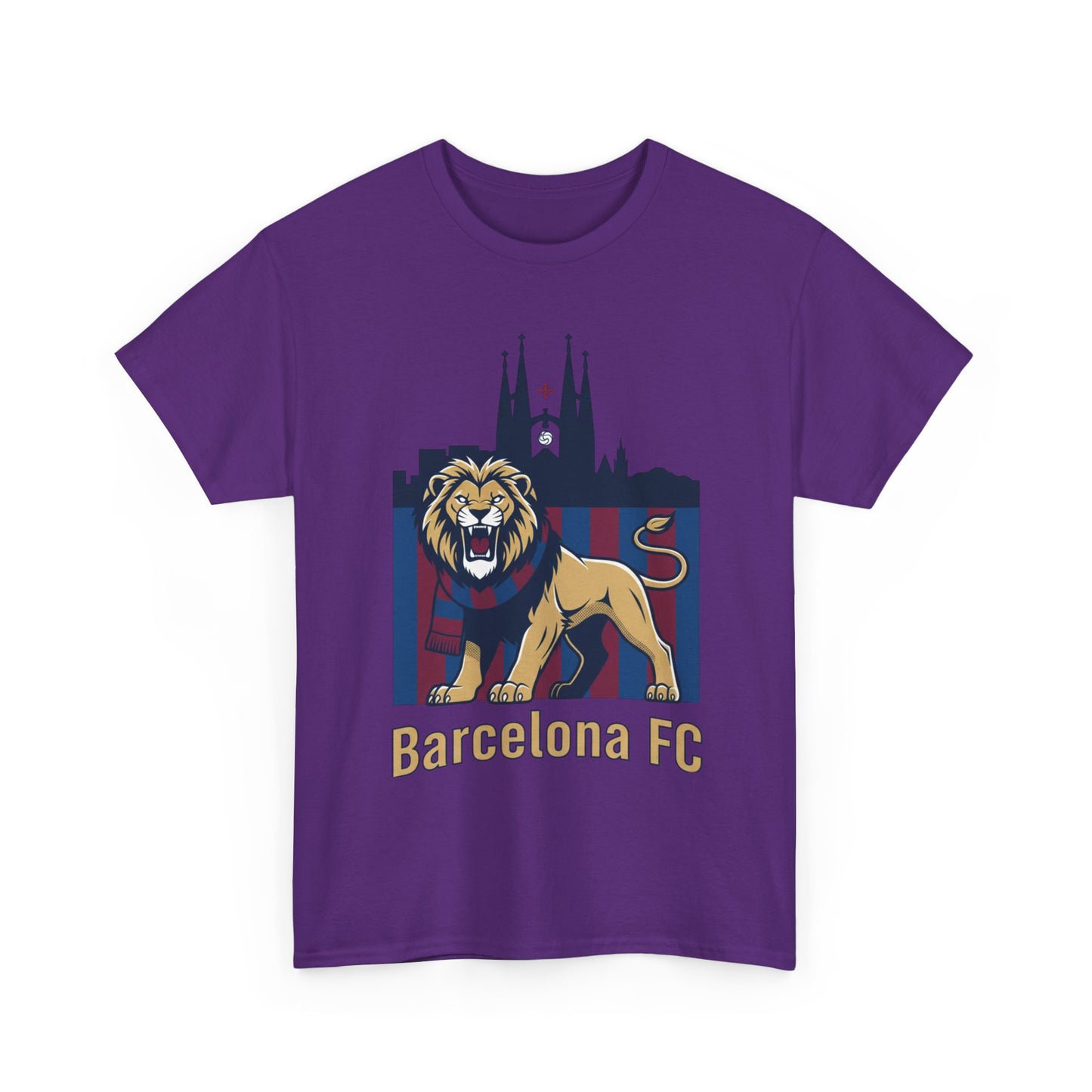 Camiseta del León del FC Barcelona — Camiseta de aficionado al fútbol con gráfico de la Sagrada Familia