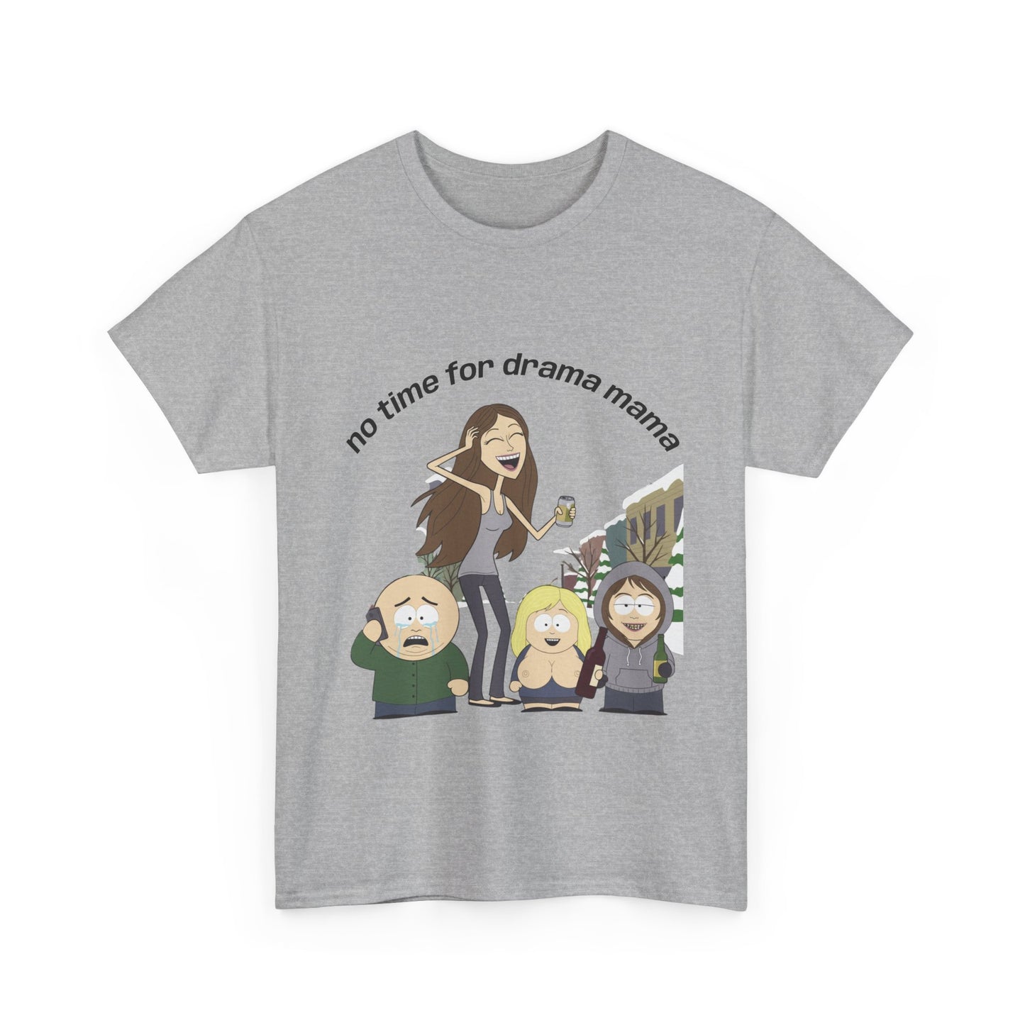 Camiseta con retrato familiar al estilo de South Park