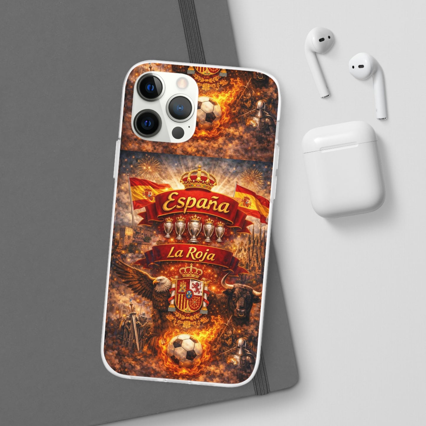 Spain La Roja Soccer Phone Case — España Football Flexi Case