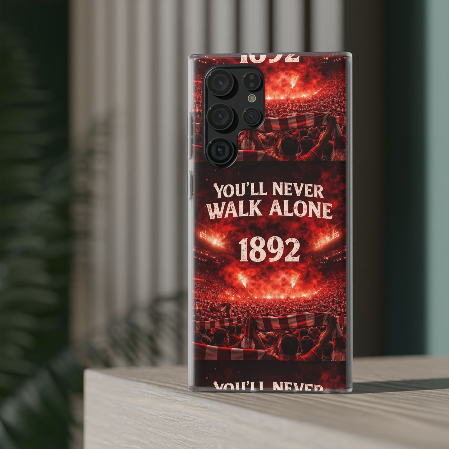 Funda flexible para teléfono «You'll Never Walk Alone 1892» para aficionados al fútbol