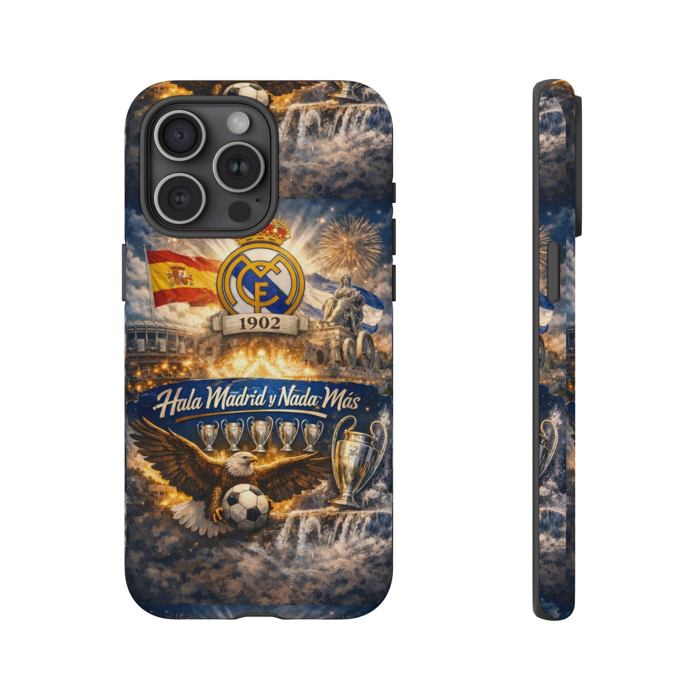 Funda para teléfono Real Madrid – Funda protectora de fútbol "Hala Madrid y Nada Más"