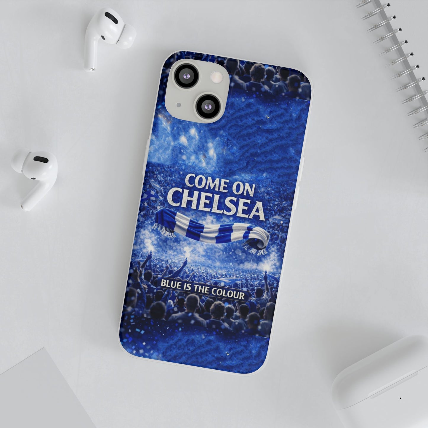 Chelsea Football Phone Case — “Come On Chelsea” Blue Fan Flexi Case