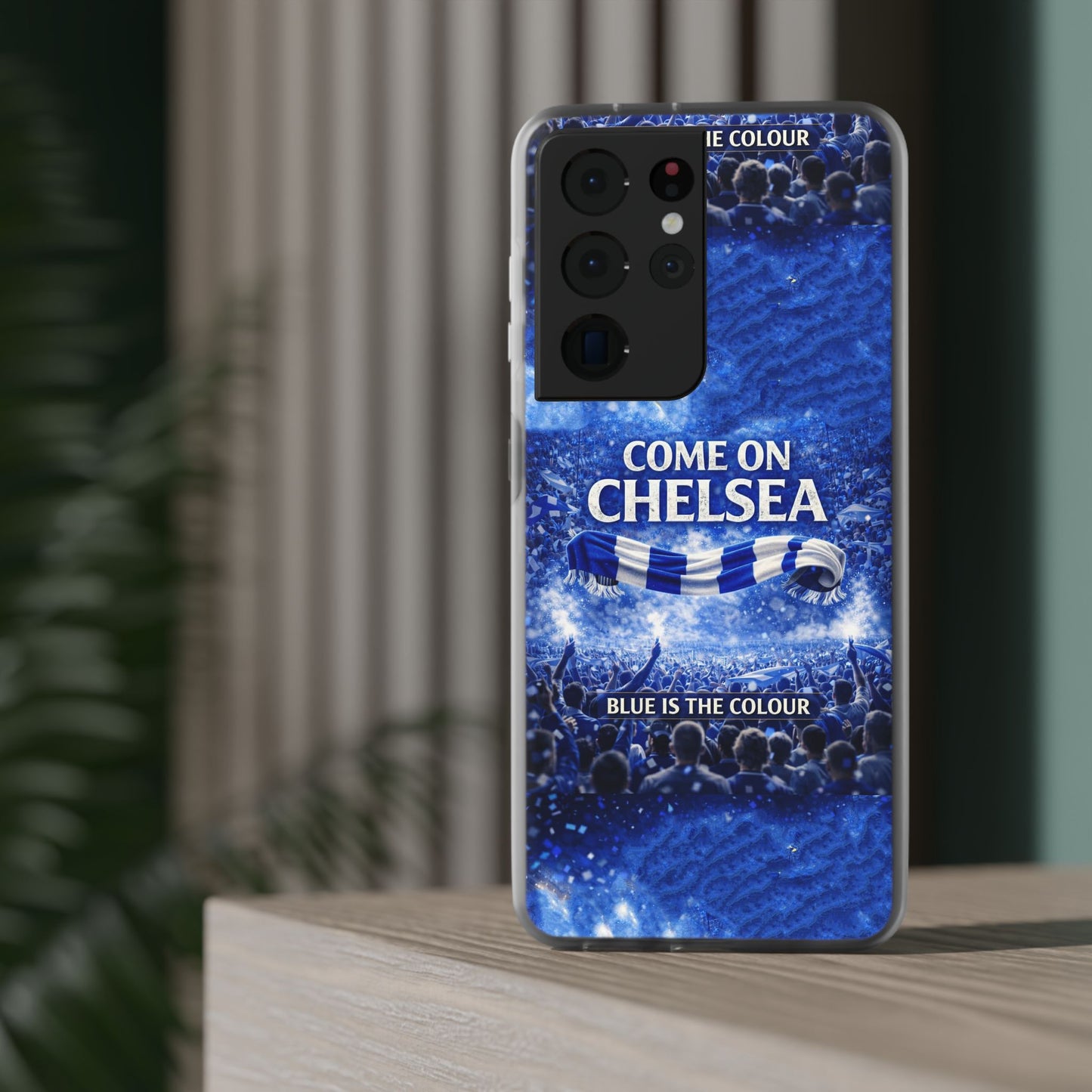 Chelsea Football Phone Case — “Come On Chelsea” Blue Fan Flexi Case