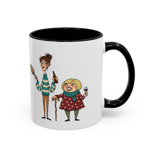 Taza de café con personajes familiares divertidos: un regalo original para padres e hijos
