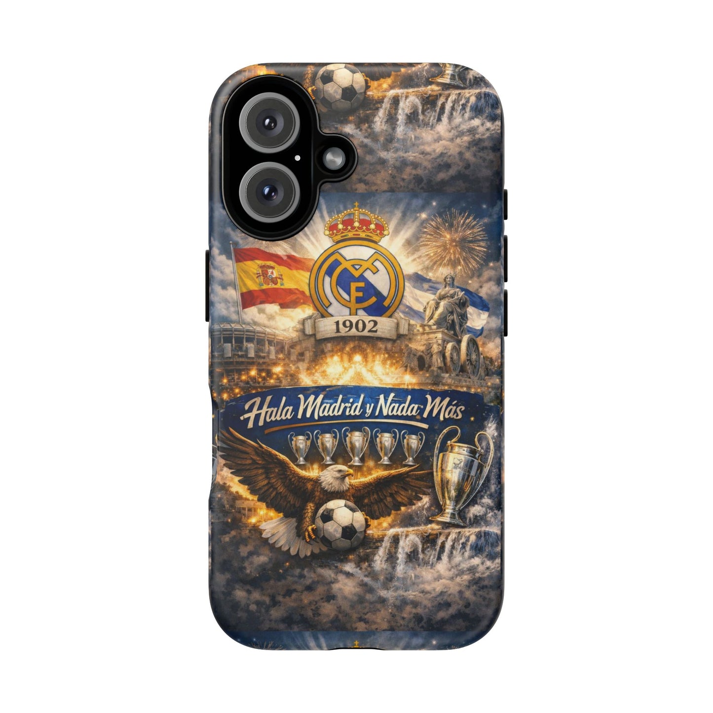 Funda para teléfono Real Madrid – Funda protectora de fútbol "Hala Madrid y Nada Más"