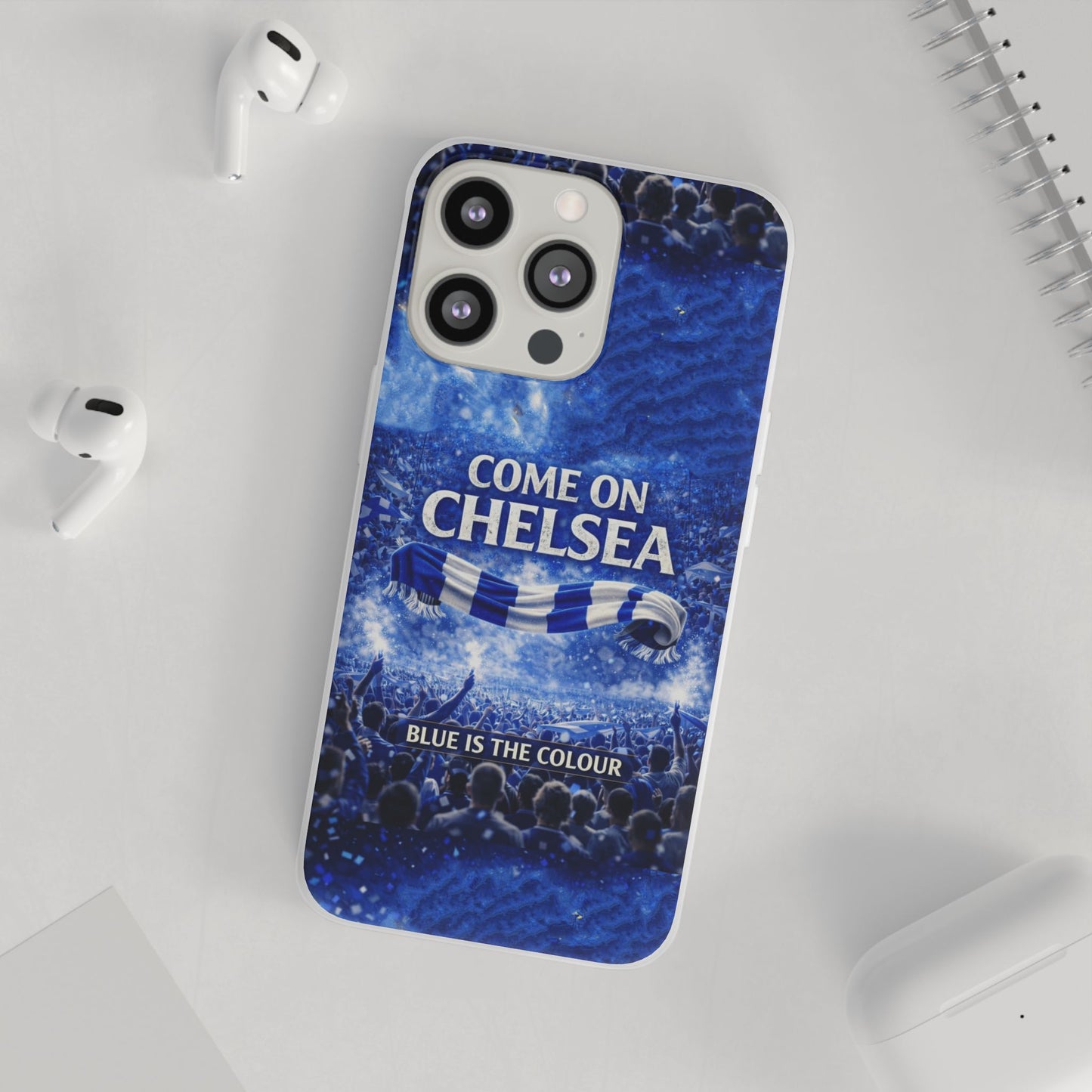 Chelsea Football Phone Case — “Come On Chelsea” Blue Fan Flexi Case