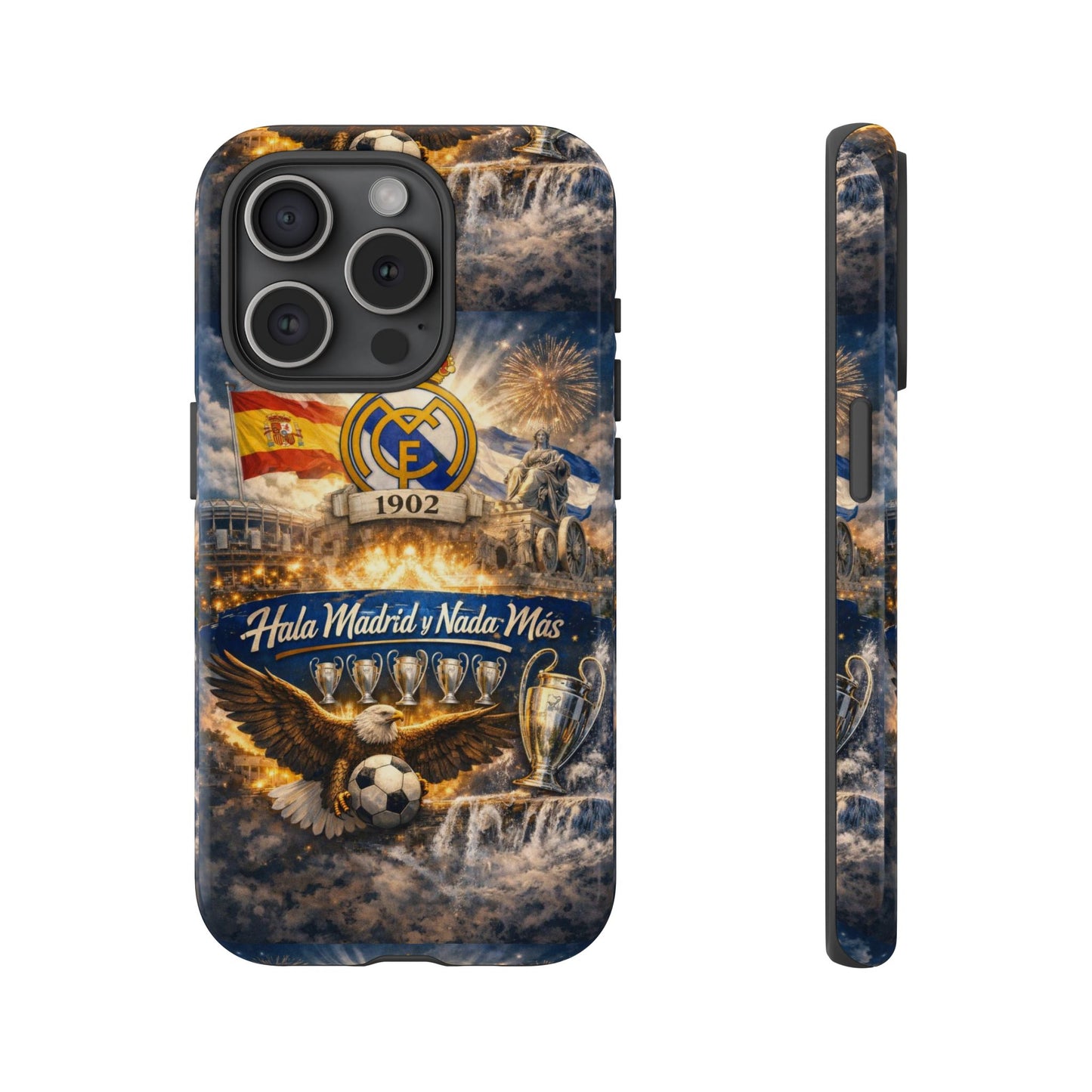 Funda para teléfono Real Madrid – Funda protectora de fútbol "Hala Madrid y Nada Más"