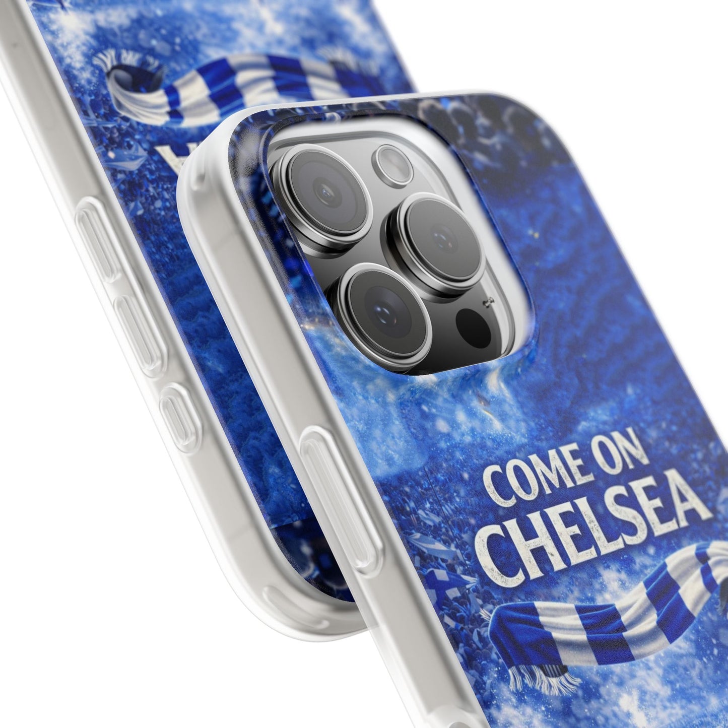 Chelsea Football Phone Case — “Come On Chelsea” Blue Fan Flexi Case