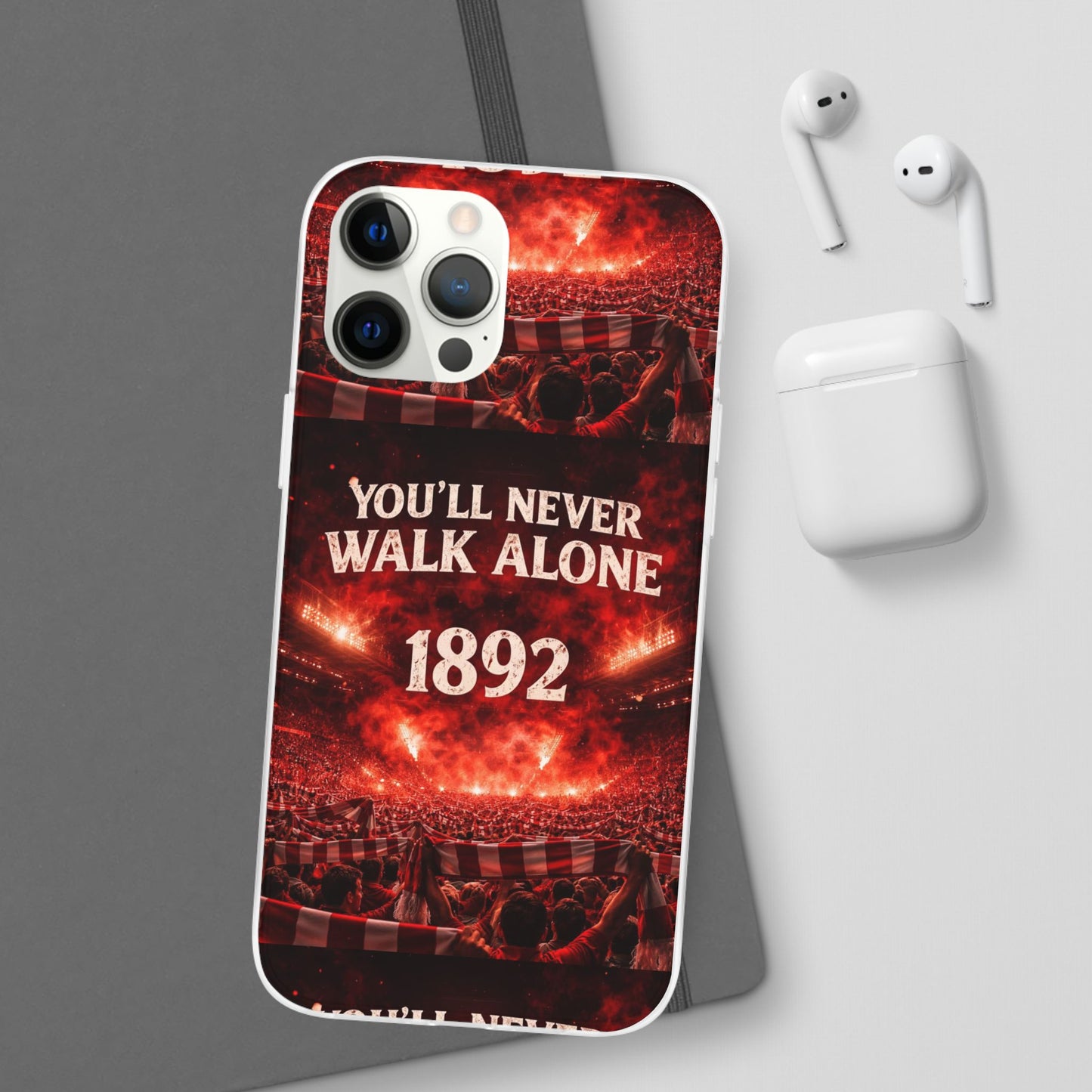 Funda flexible para teléfono «You'll Never Walk Alone 1892» para aficionados al fútbol