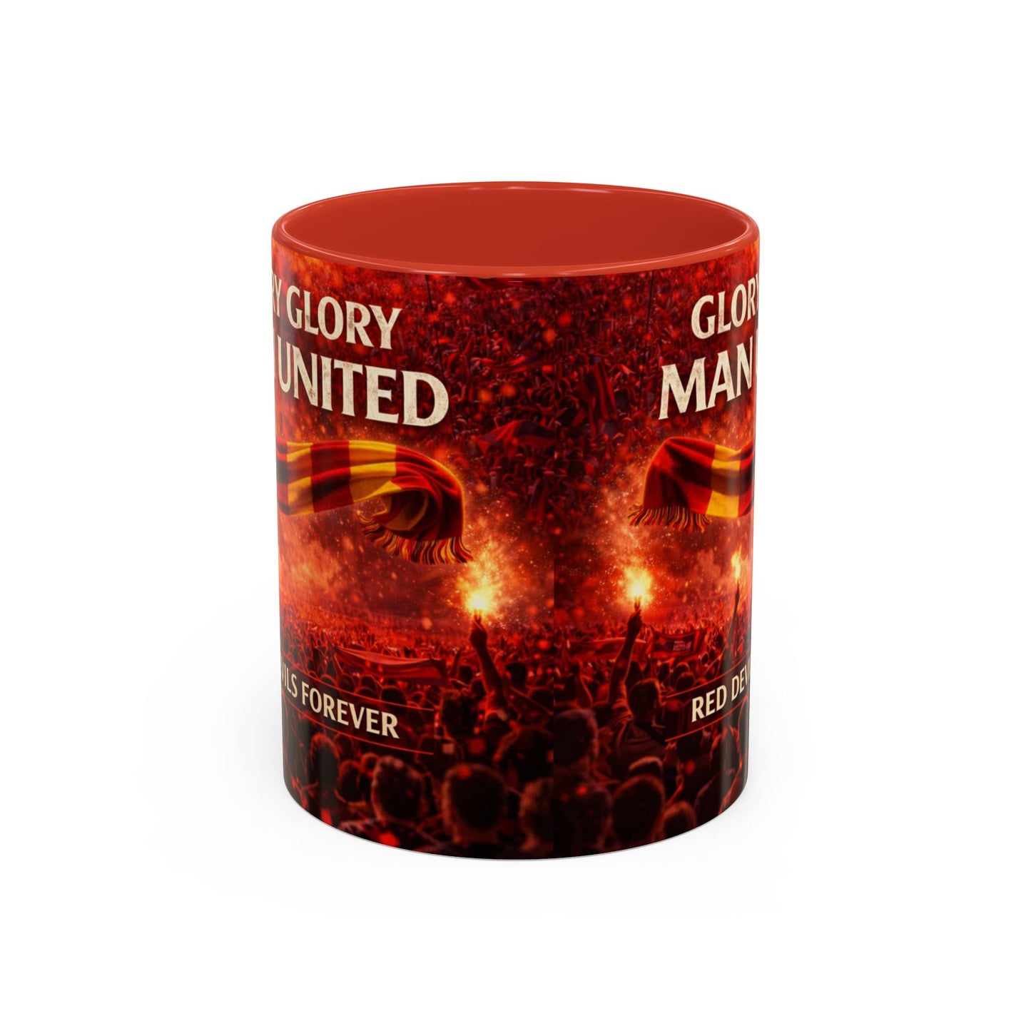 Man United Coffee Mug – "Glory Glory" Red Devils Accent Mug