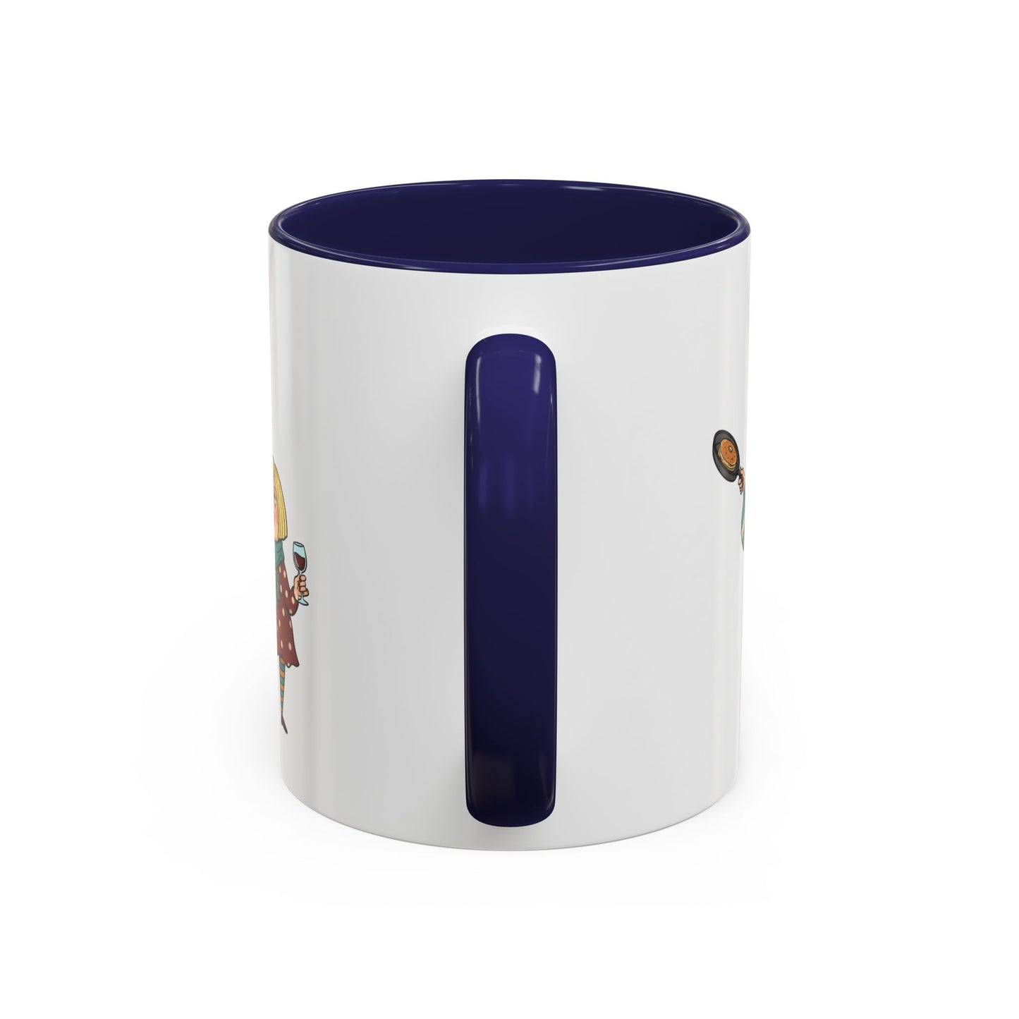 Funny Family Characters Accent Coffee Mug – Quirky Cartoon Parents & Kids Gift