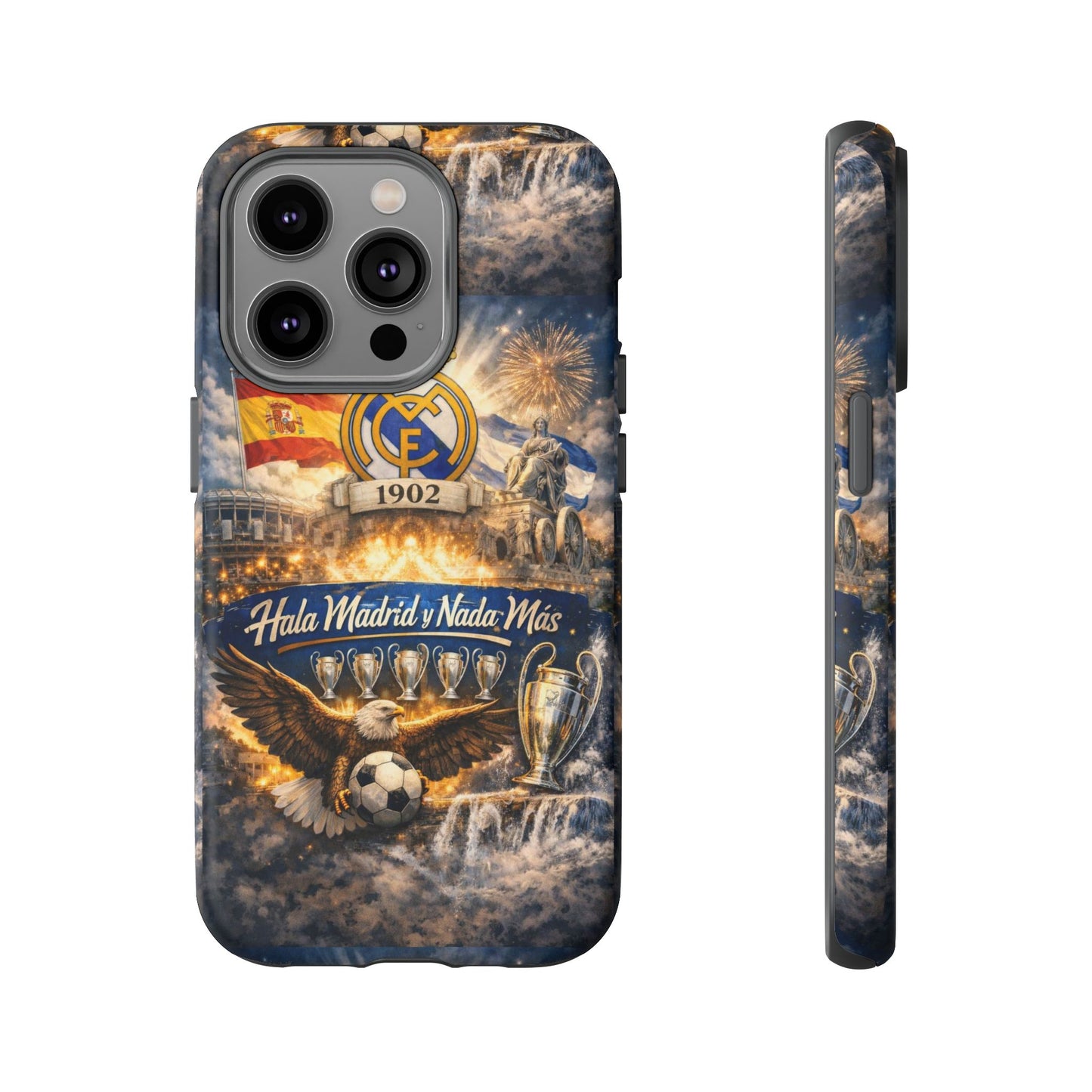 Funda para teléfono Real Madrid – Funda protectora de fútbol "Hala Madrid y Nada Más"