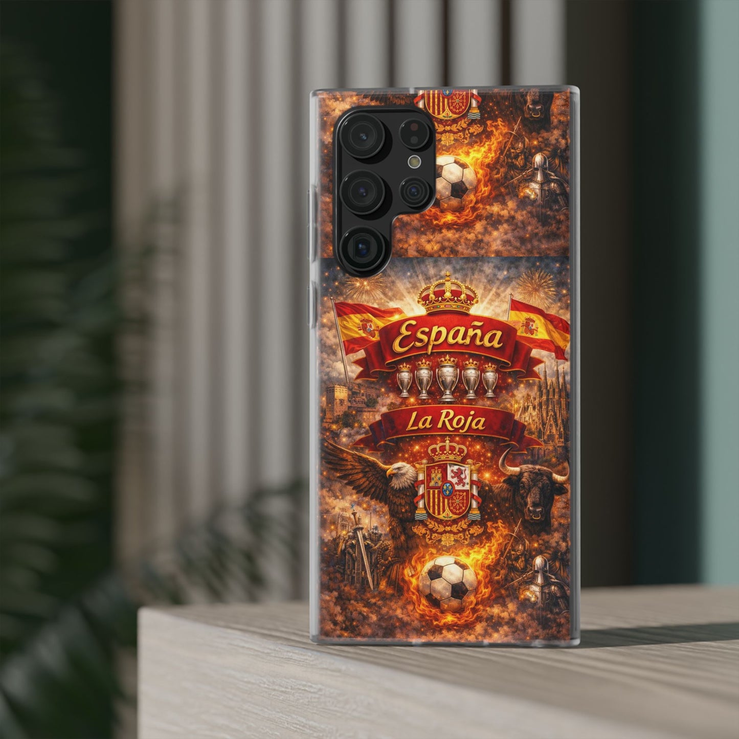 Spain La Roja Soccer Phone Case — España Football Flexi Case