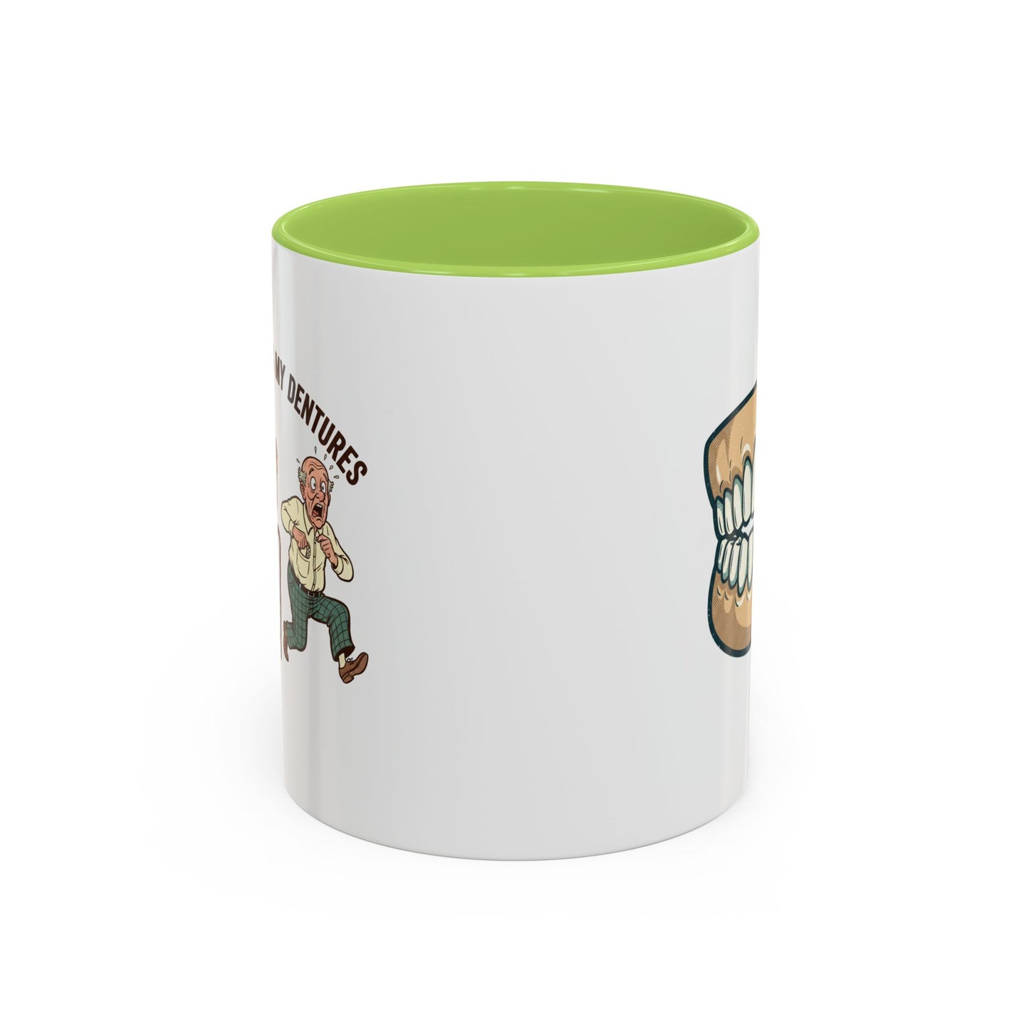 Taza de café "Dentaduras que rechinan" — Divertida taza con ilustración dental