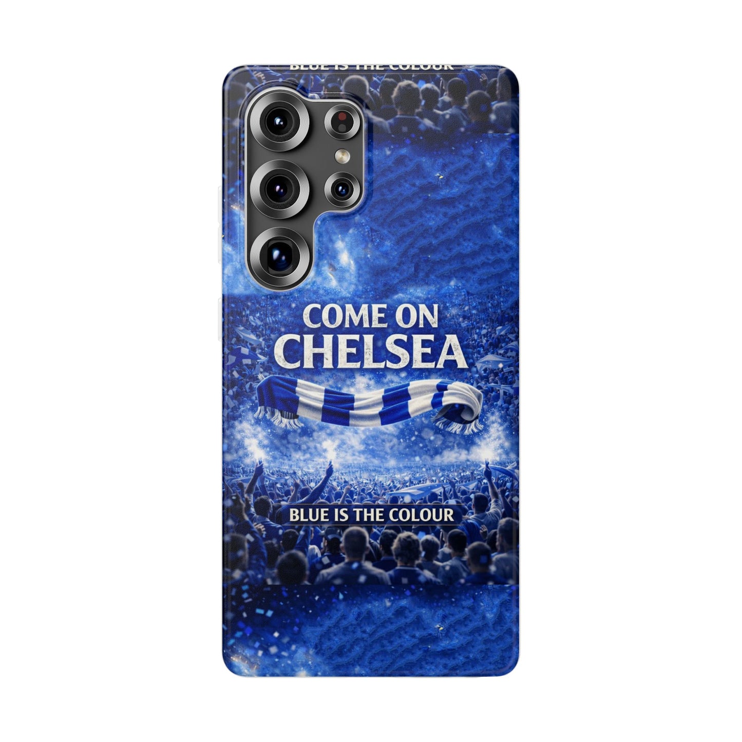 Chelsea Football Phone Case — “Come On Chelsea” Blue Fan Flexi Case